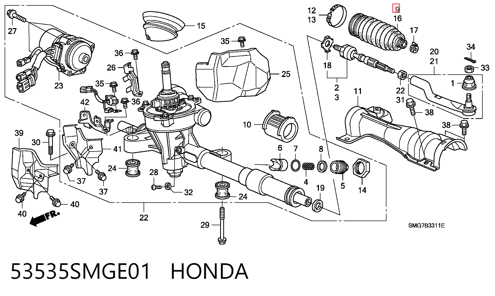 Пыльник тяги Subaru 34128FA040 цена, от 11.46 USD