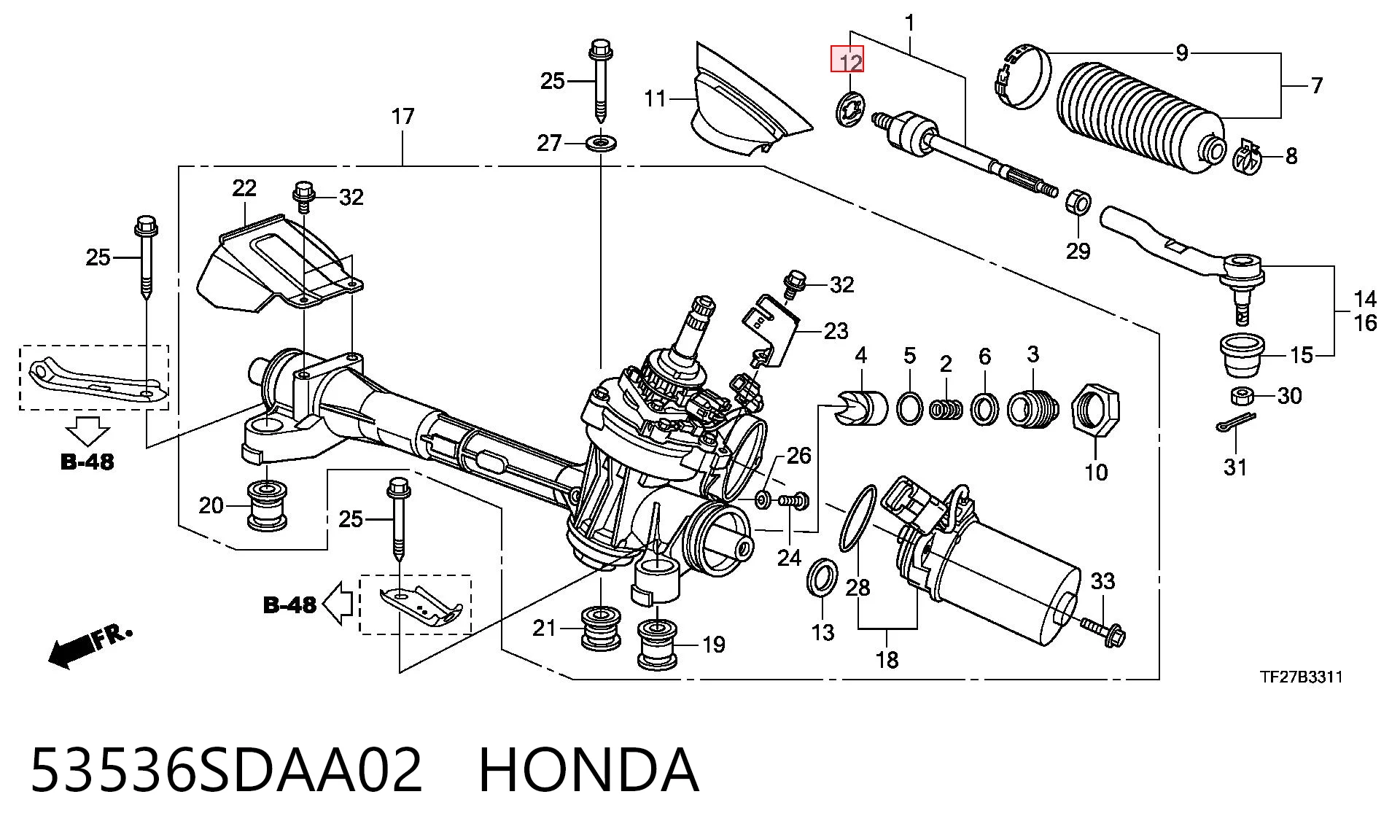 53536SDAA02 Honda 