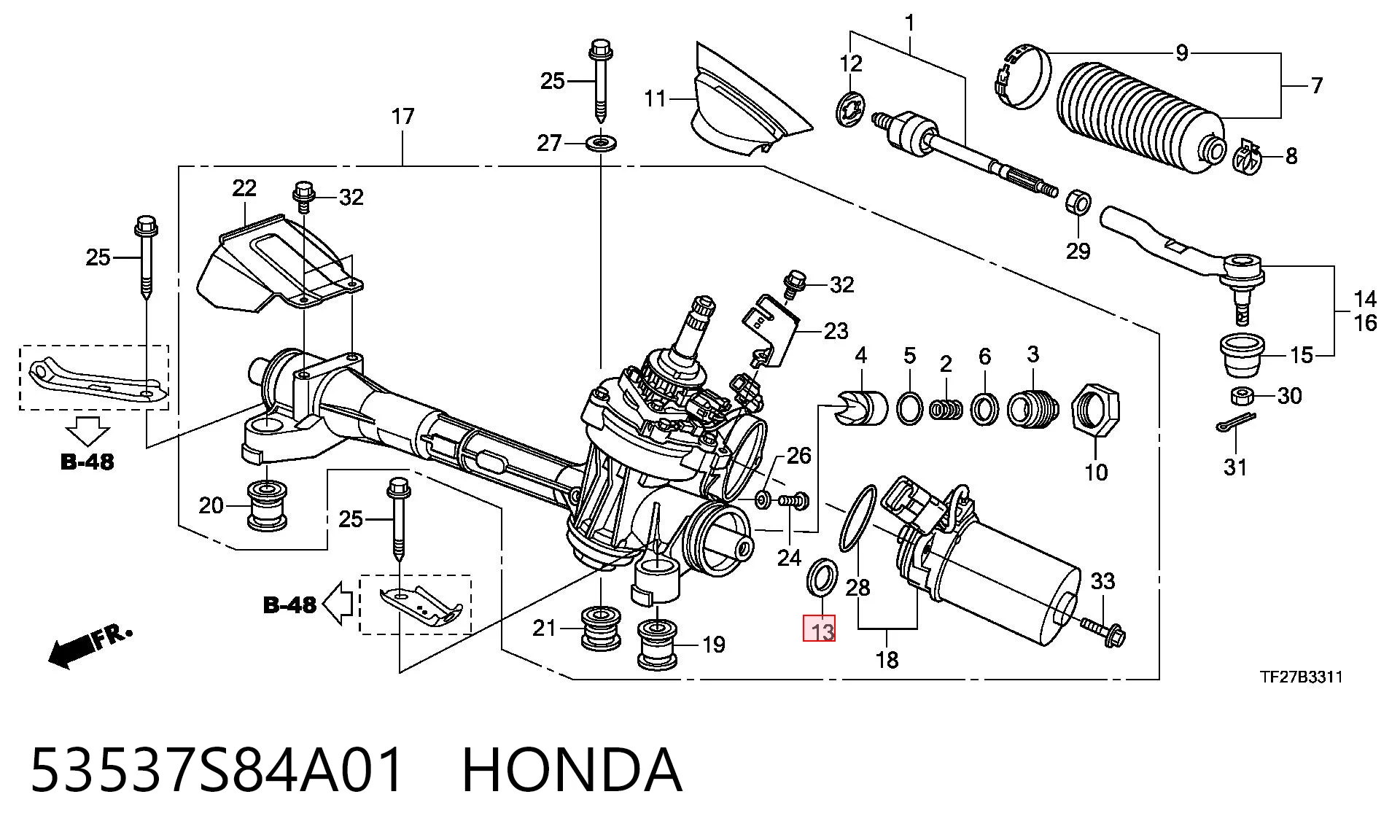 53537S84A01 Honda 