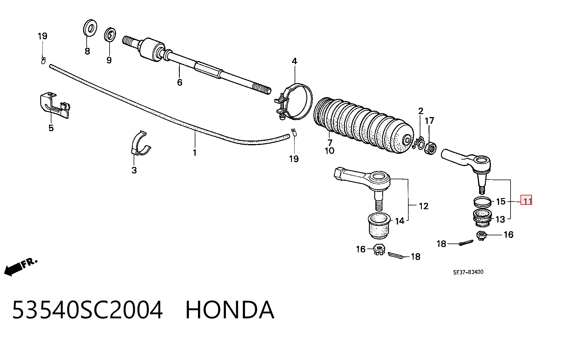 Наконечник рулевой тяги NIPPON MOTORS NSTR5001