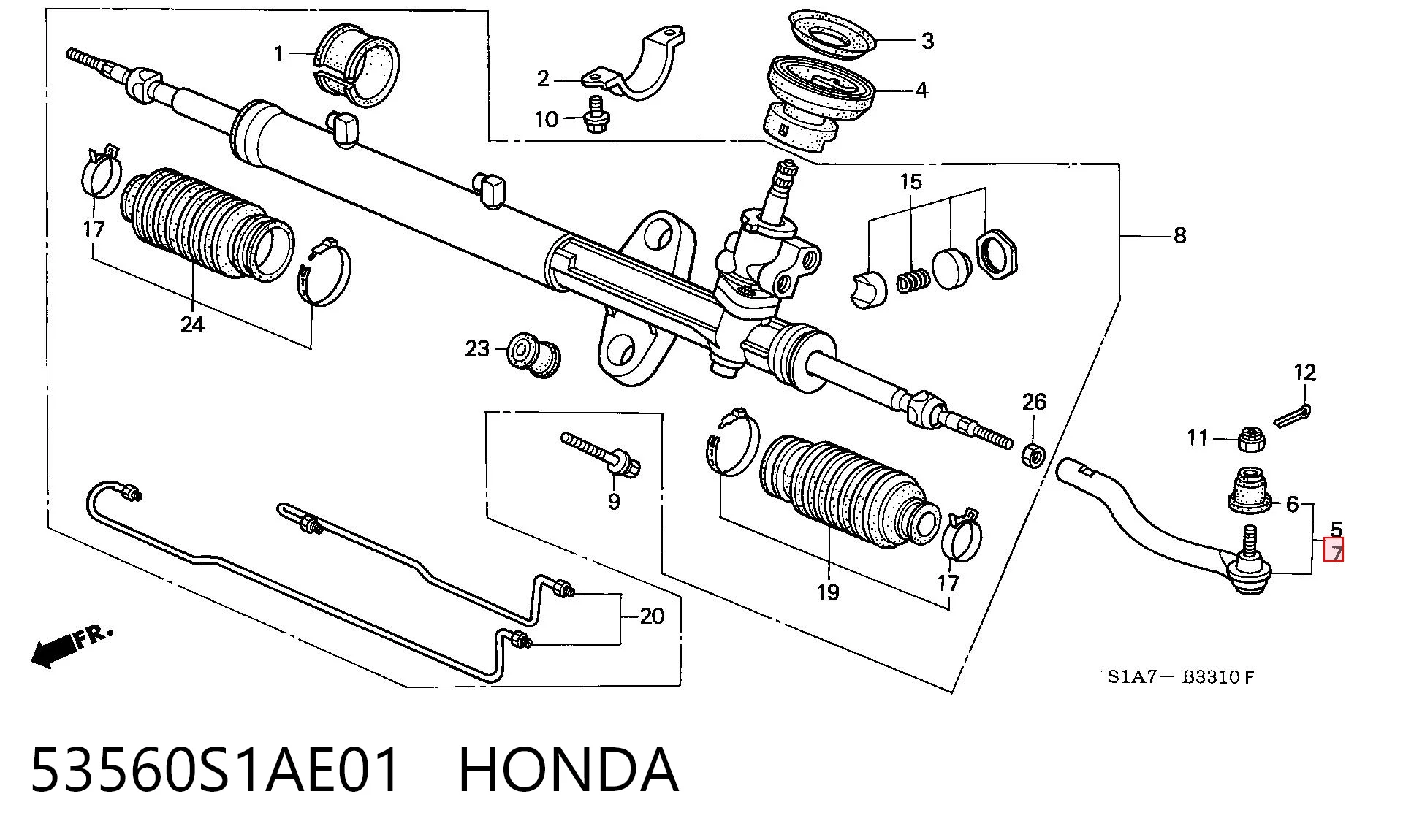  Рулевой наконечник Honda Accord 6
