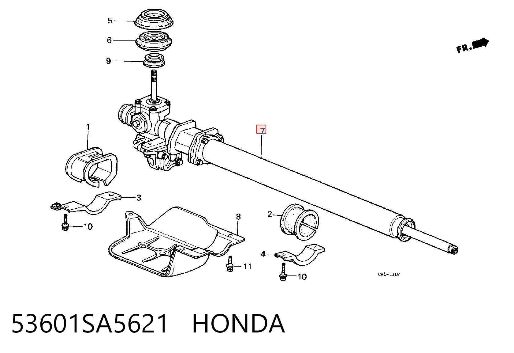 Рейка рулевая Honda Accord 3 CA4, CA5