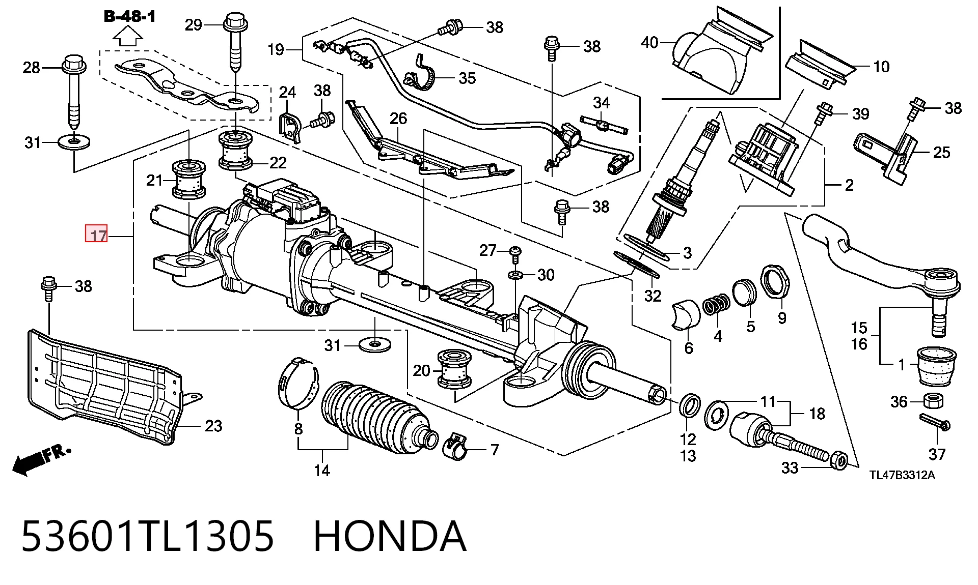 Купить E4222 Motorherz Рулевая рейка