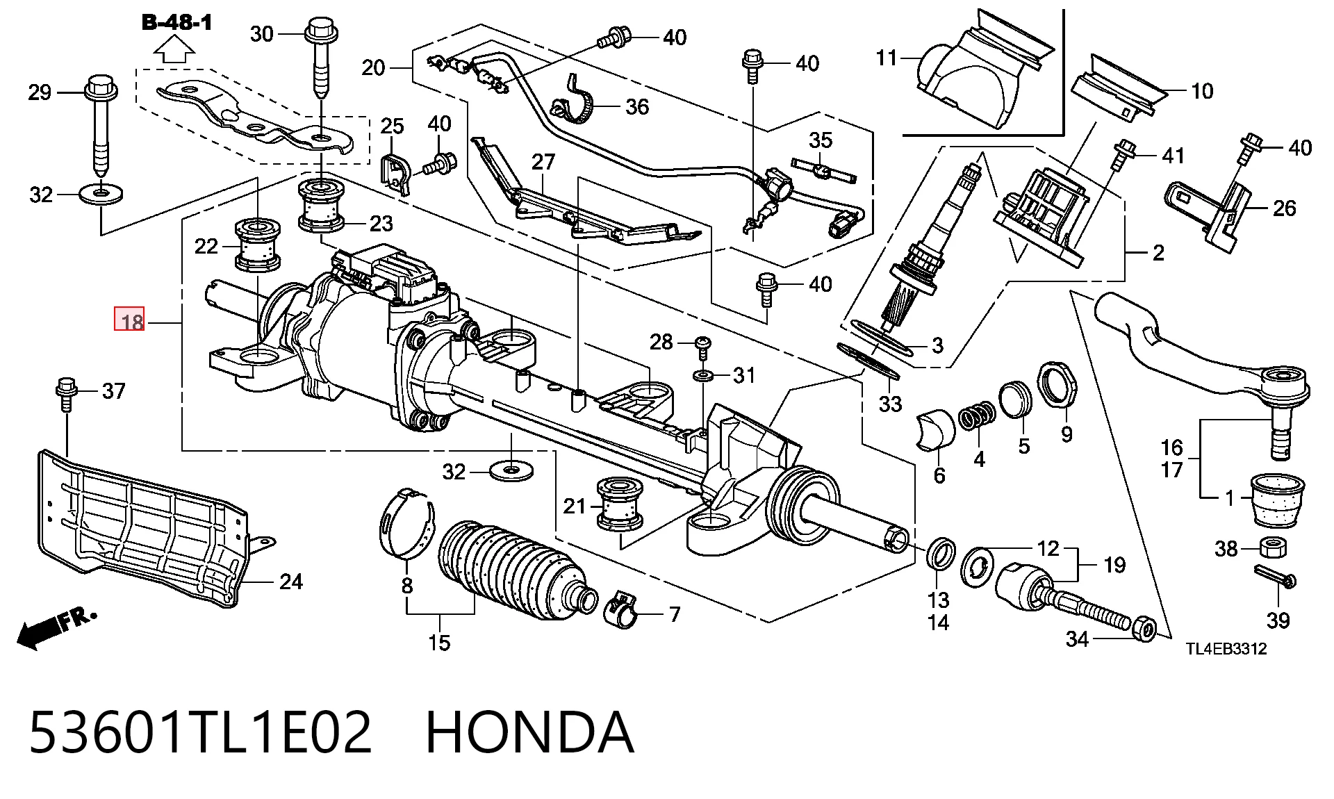 Рейка рулевая Motorherz E4222