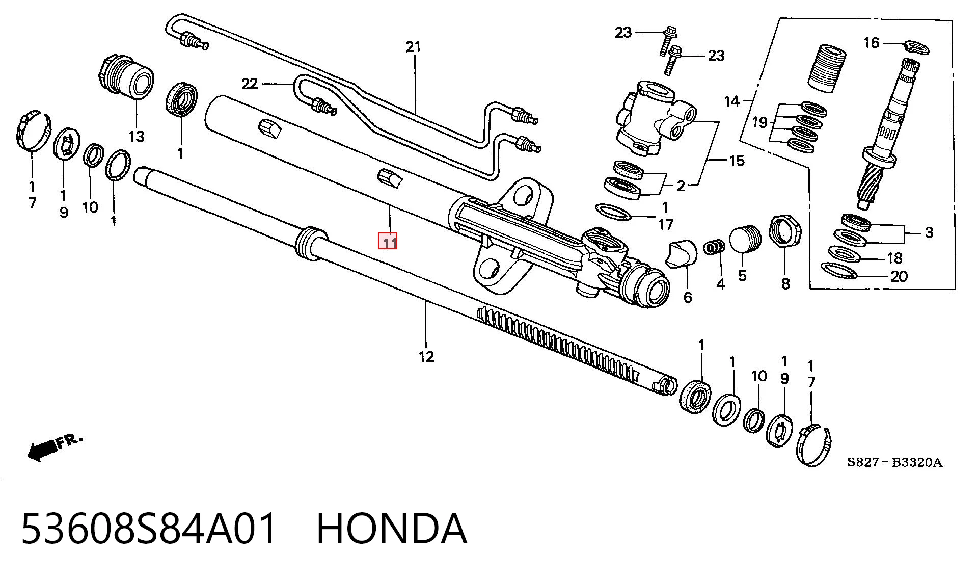 Рейка рулевая HONDA 53608S84A01
