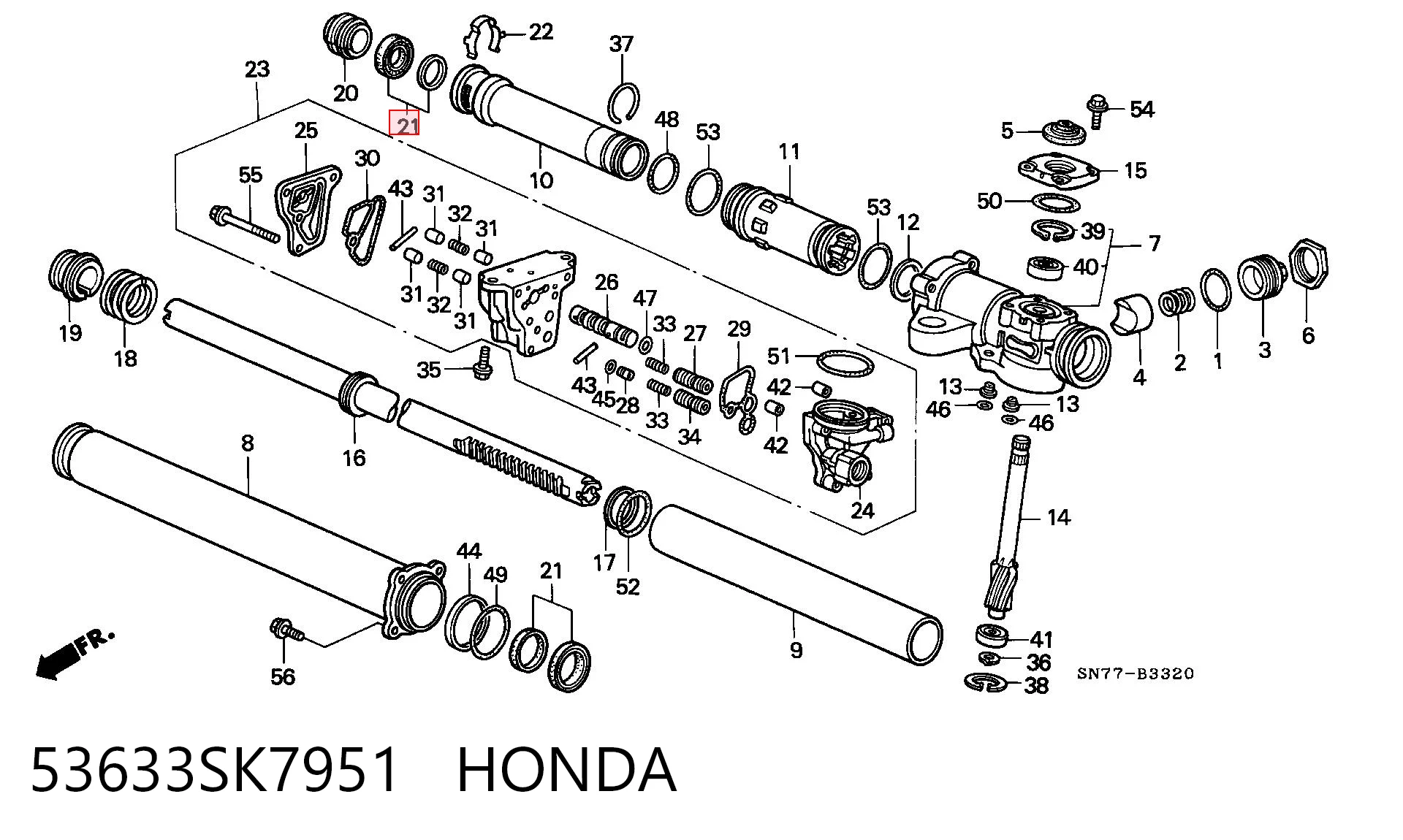 53633SK7951 Honda Сальник рулевой колонки