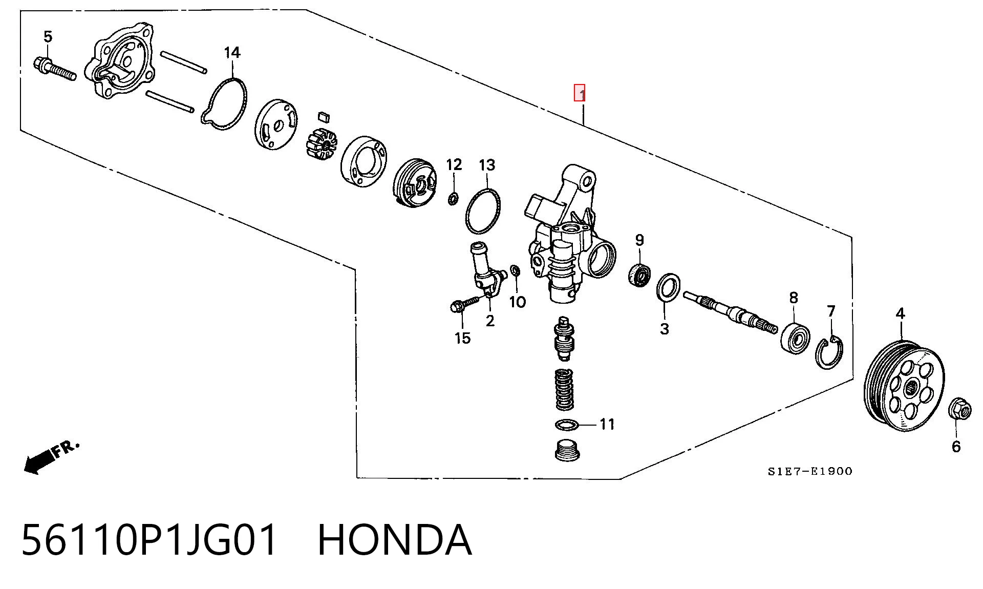  Насос ГУР Honda Civic 6