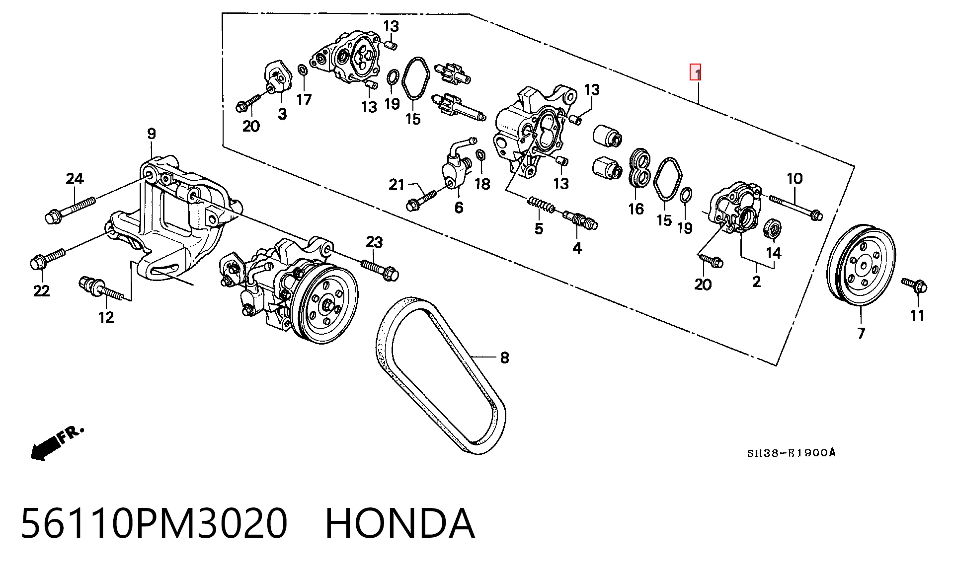 ГУР руля на Honda Civic IV ED, EF