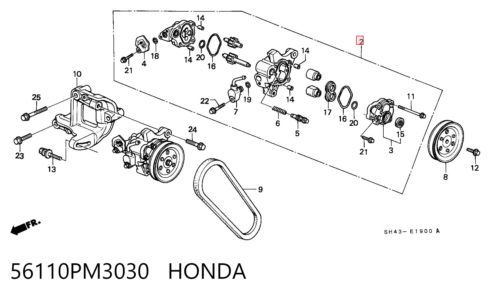 Насос гидравлики Honda Civic IV седан (ED, EF) (1987 - 1993) цена, от 44.14 USD