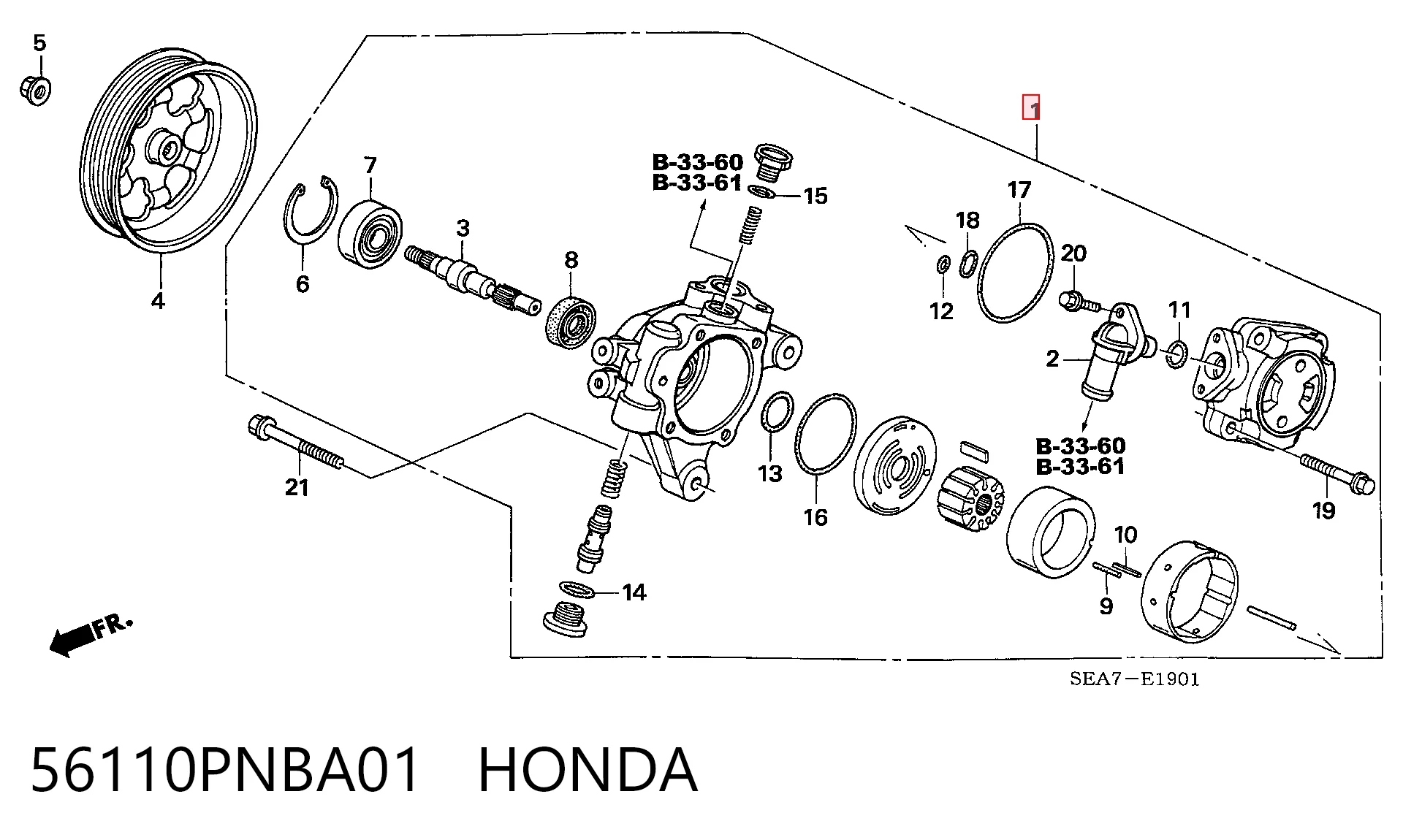 56110PNBA01 Honda ГУР руля