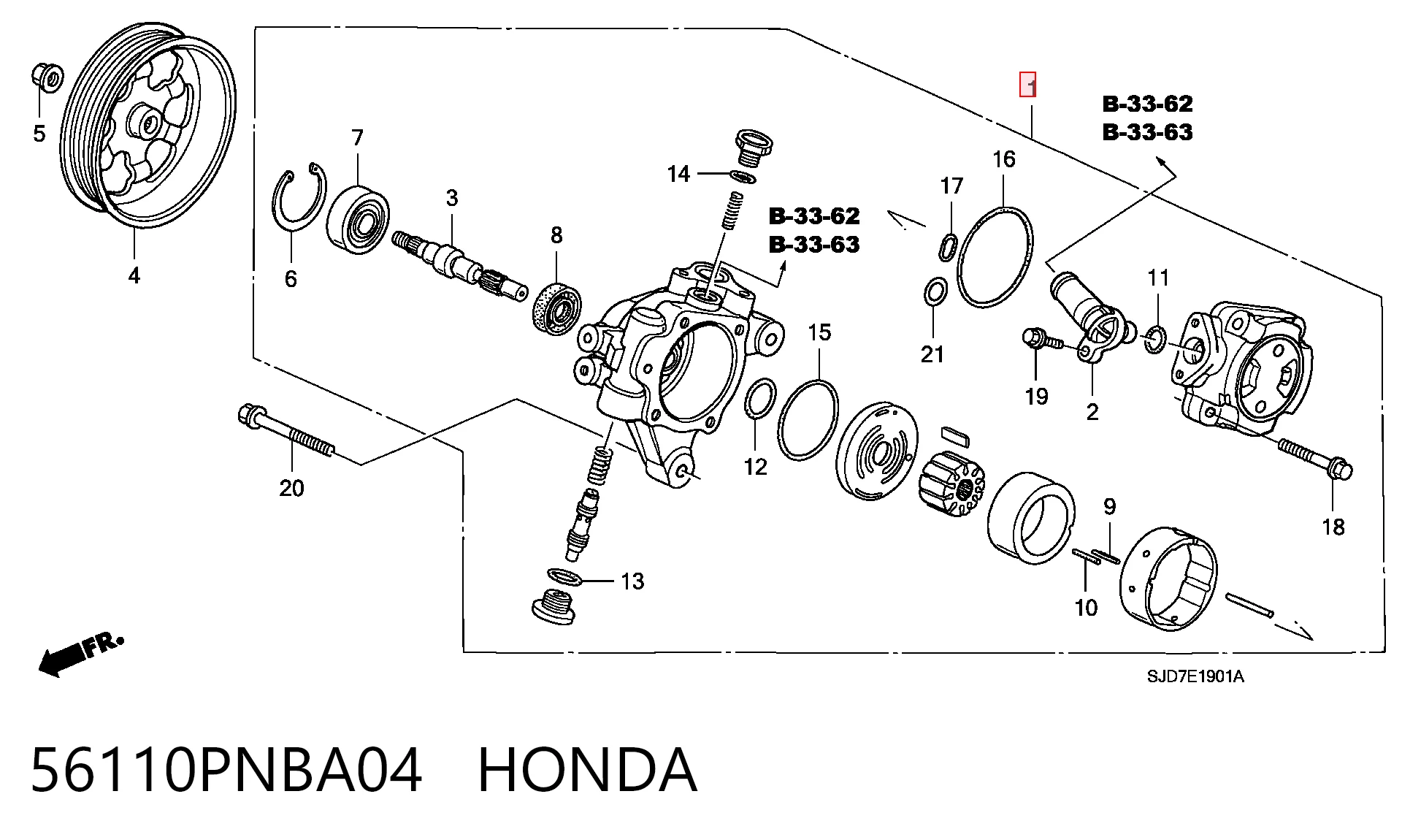 56110PNBA04 Honda ГУР руля