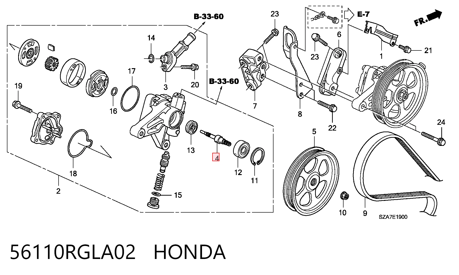 56110RGLA02 Honda ГУР руля