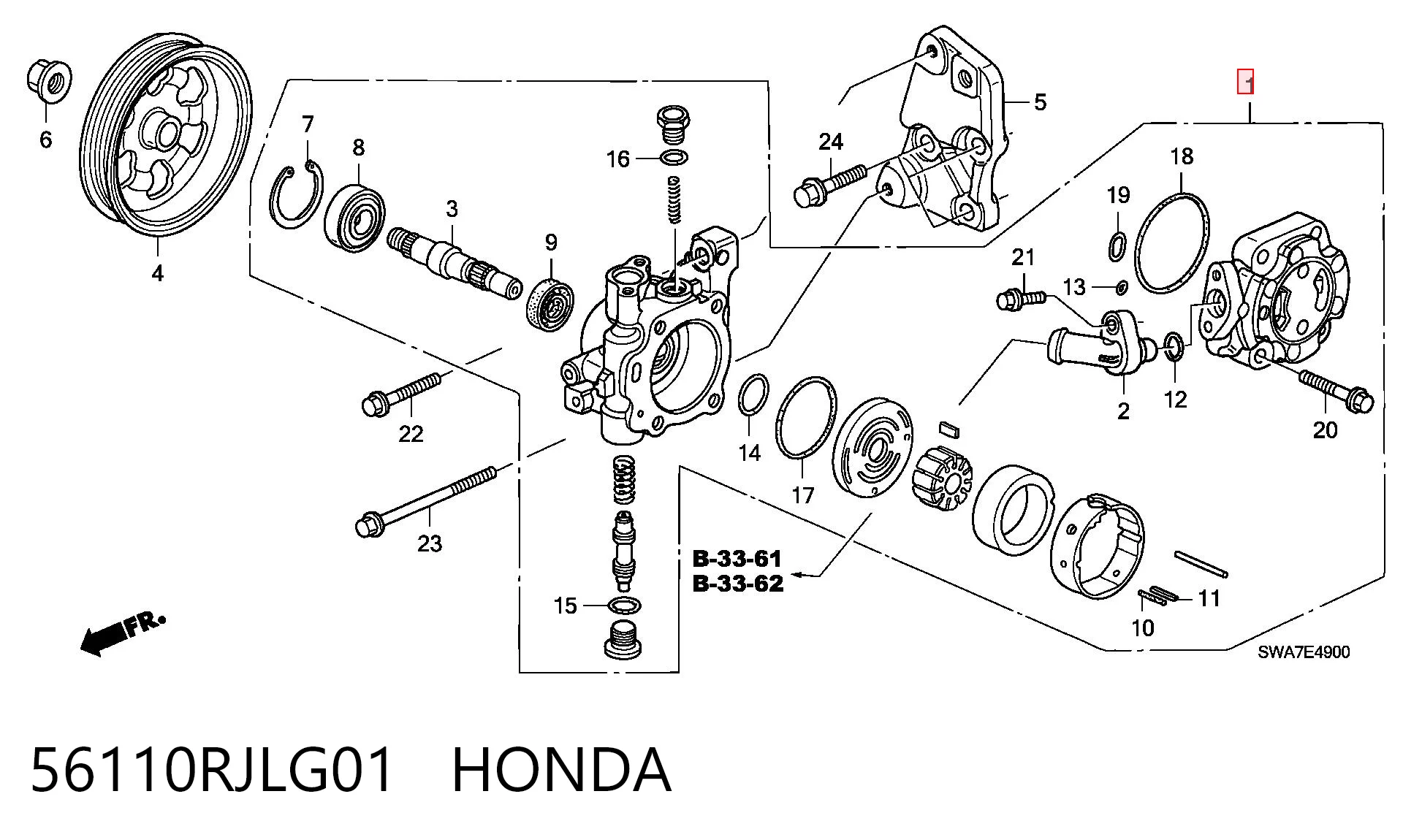 56110RJLG01 Honda ГУР руля
