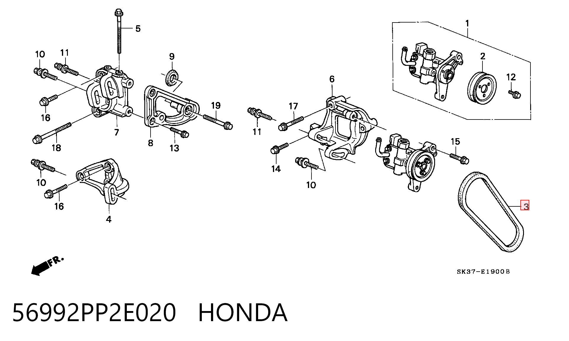 Ремень кондиционера Daihatsu 9932100885