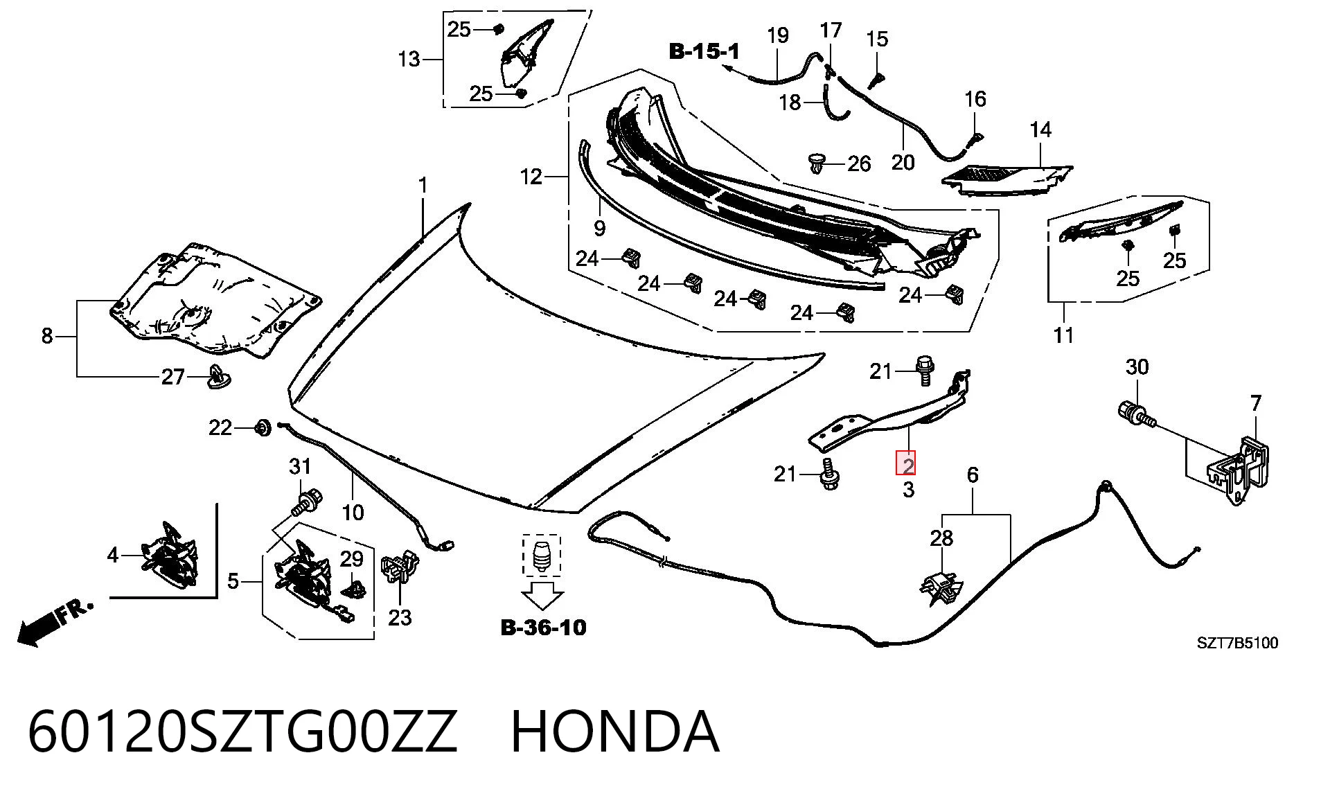 60120SZTG00ZZ Honda 