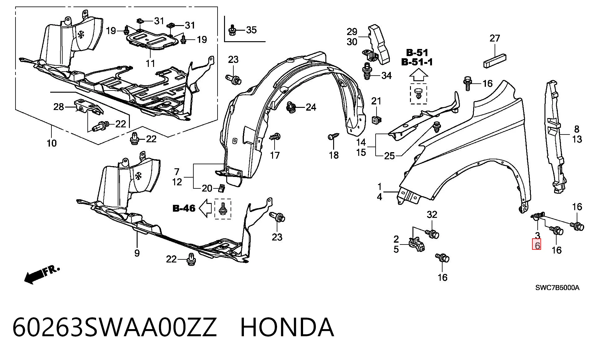 60263SWAA00ZZ Honda 