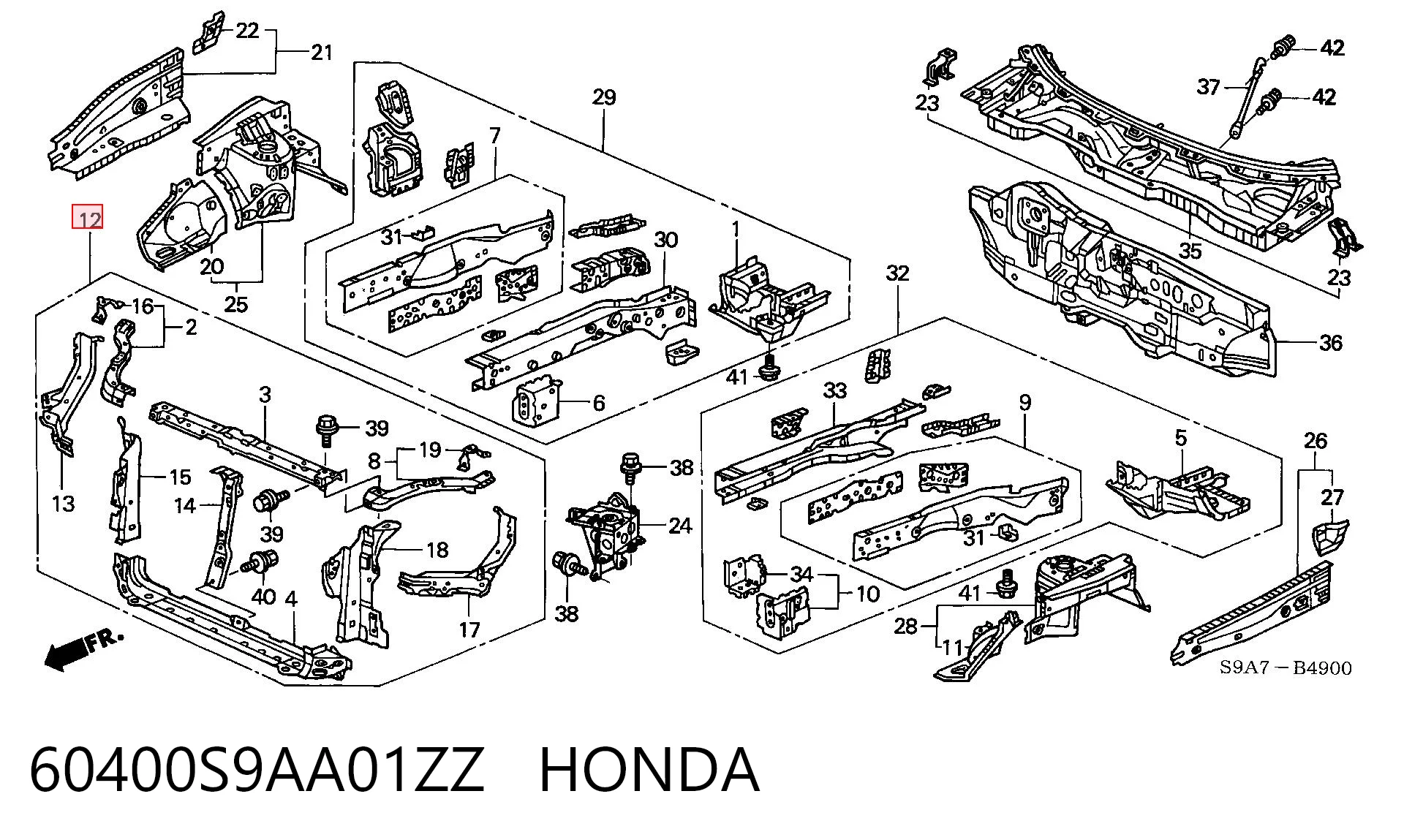 60400S9AA01ZZ Honda Телевизор