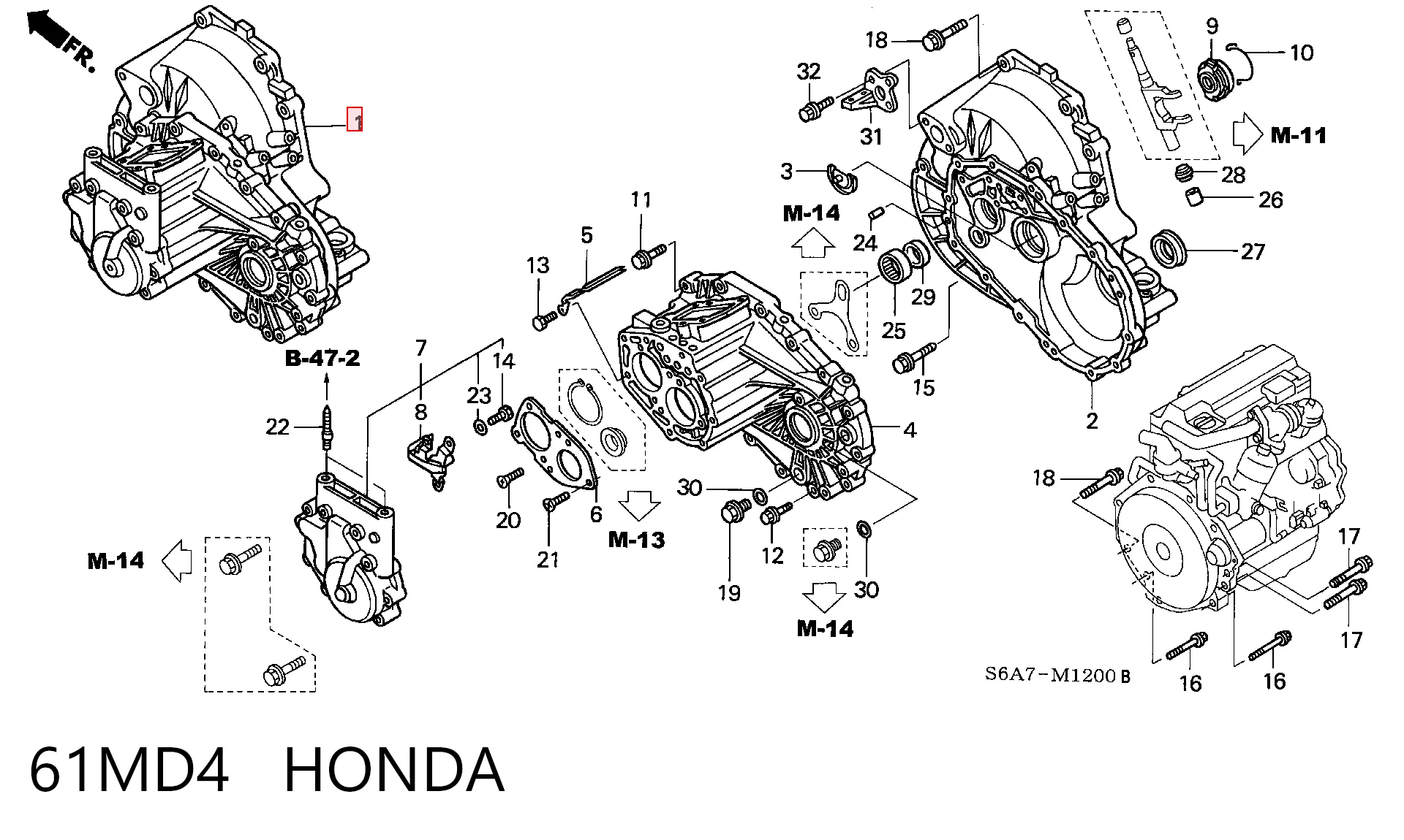 КПП в сборе на Honda Civic VII EU, EP, EV