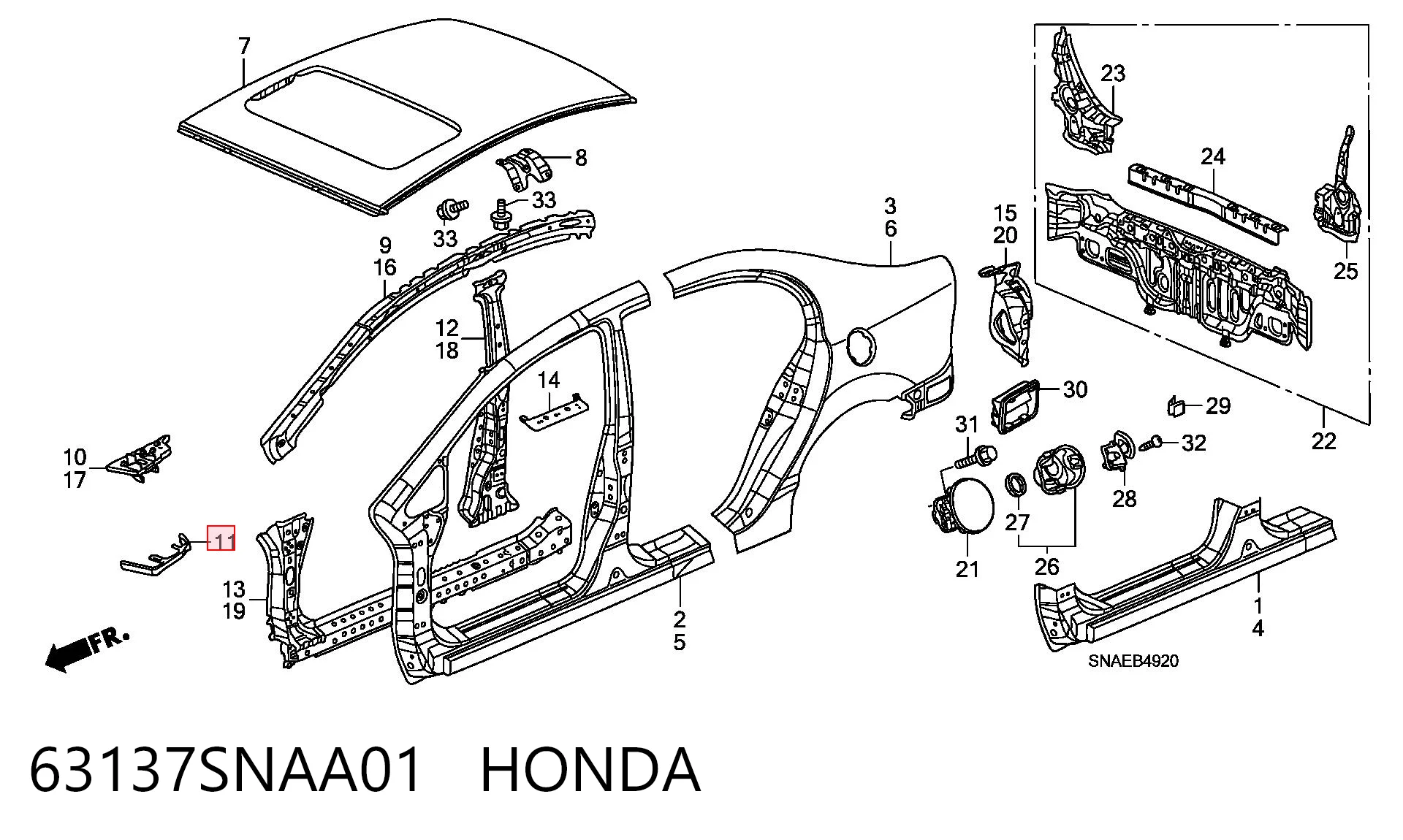 63137SNAA01 Honda 