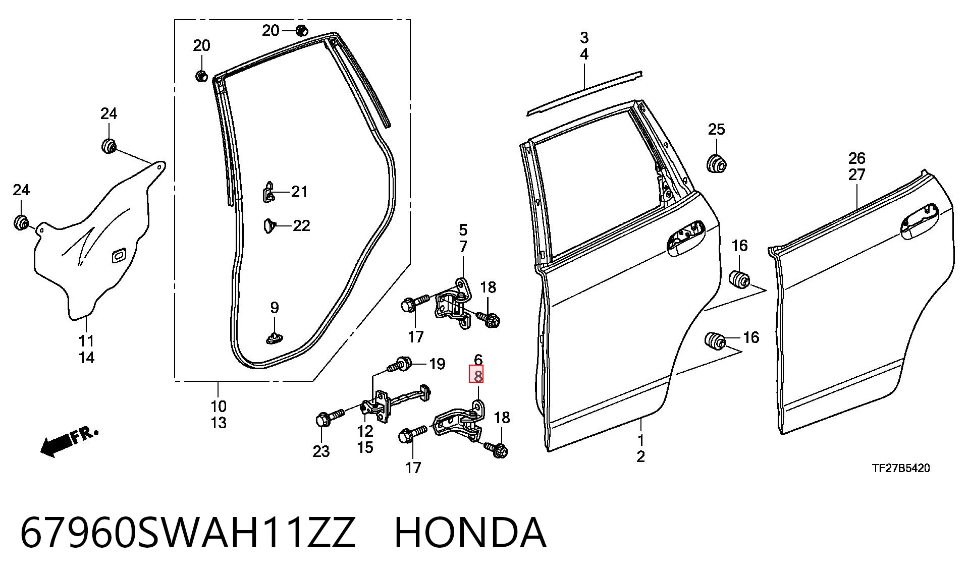 67960SWAH11ZZ Honda 