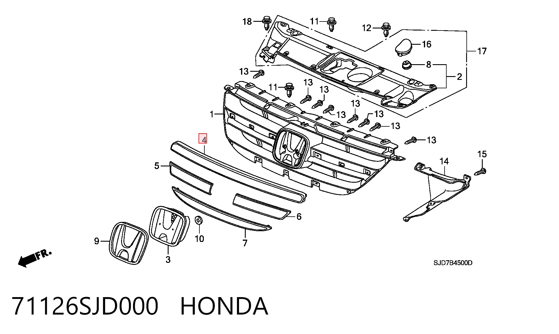 71126SJD000 Honda
