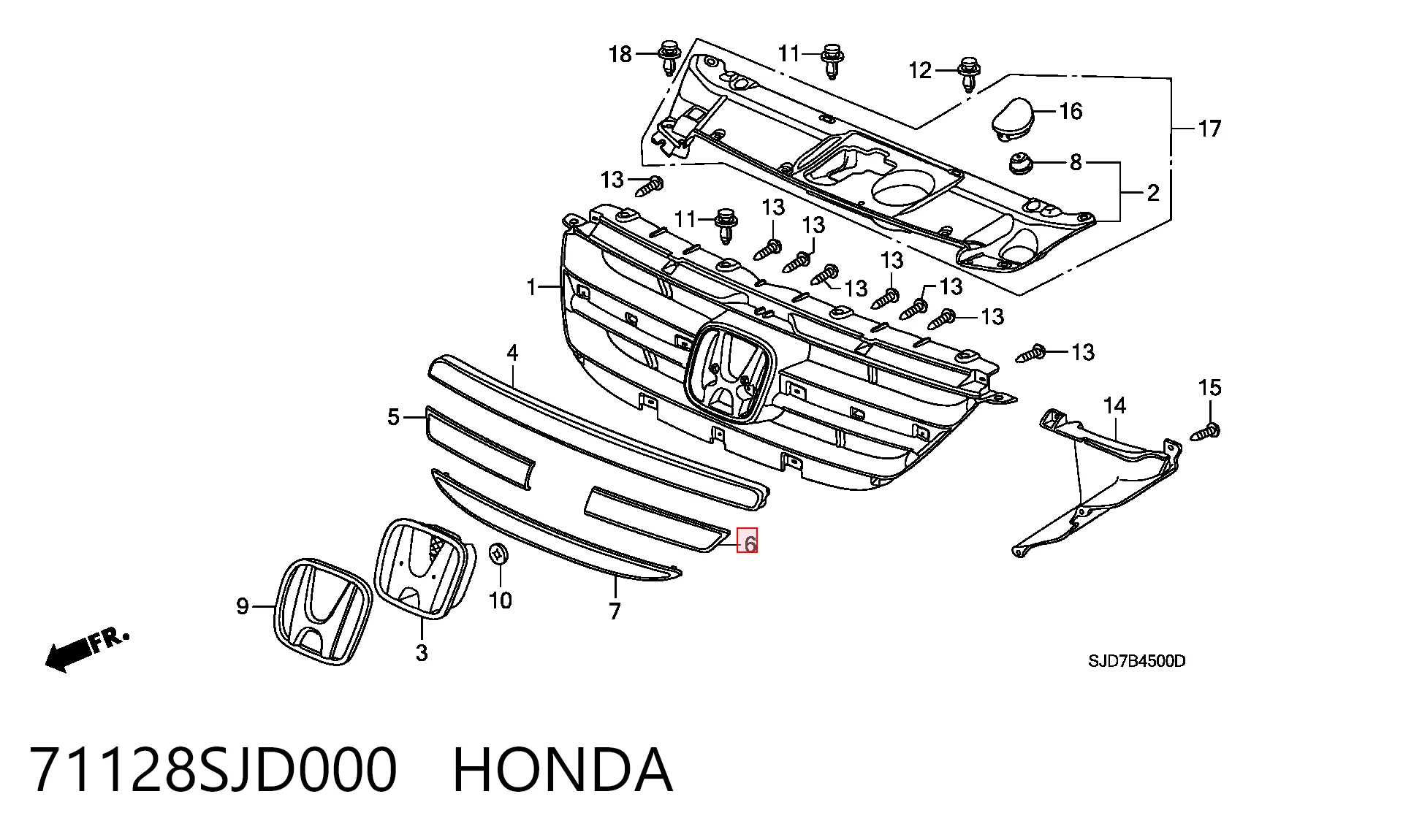 71128SJD000 Honda
