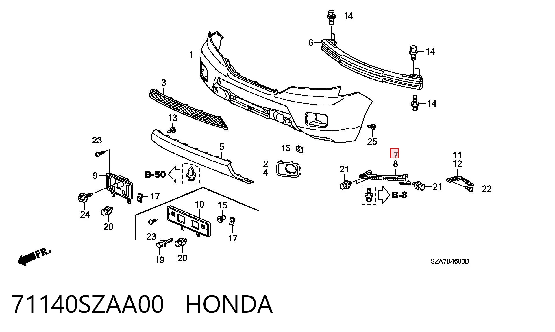 71140SZAA00 Honda 