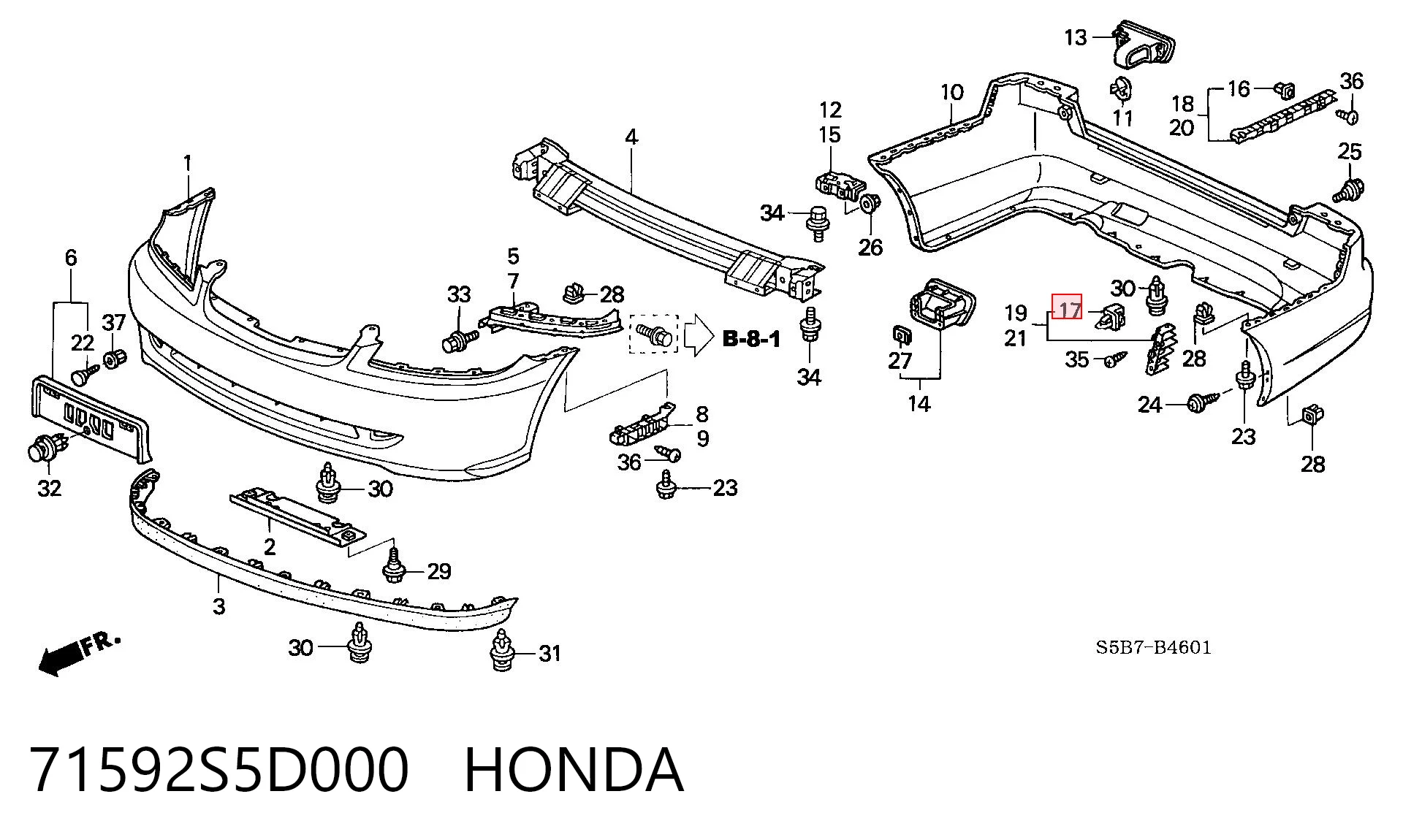 71592S5D000 Honda 