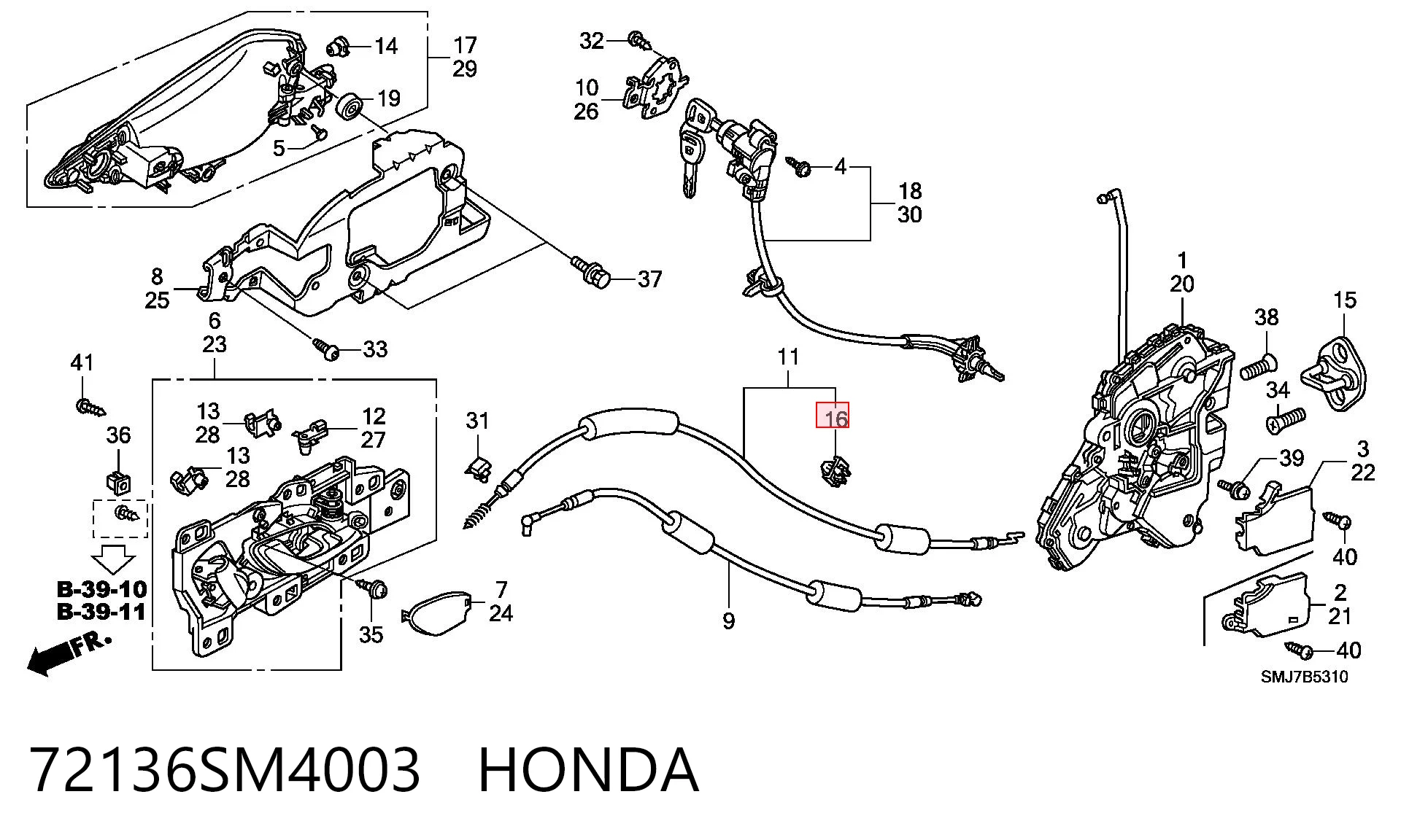 72136SM4003 Honda 