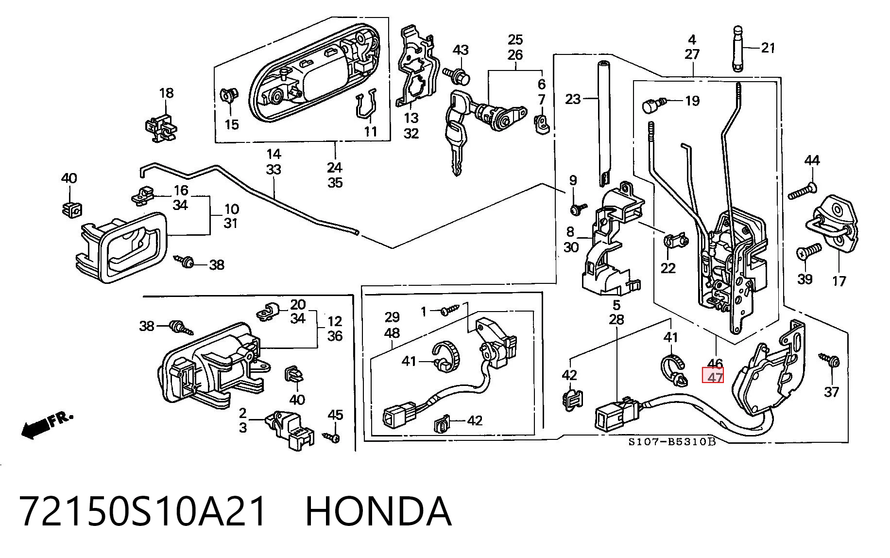 72150S10A21 Honda 
