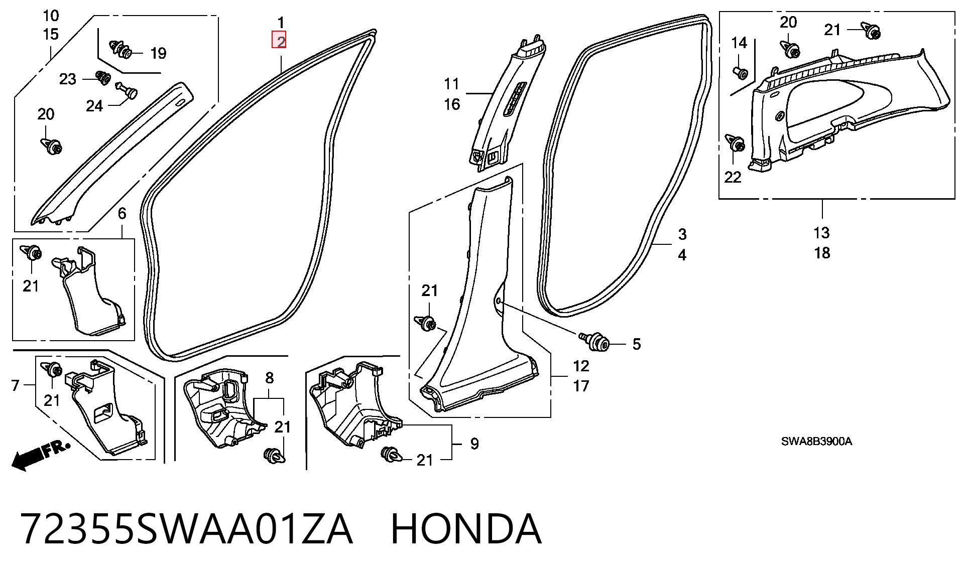 72355SWAA01ZA Honda 