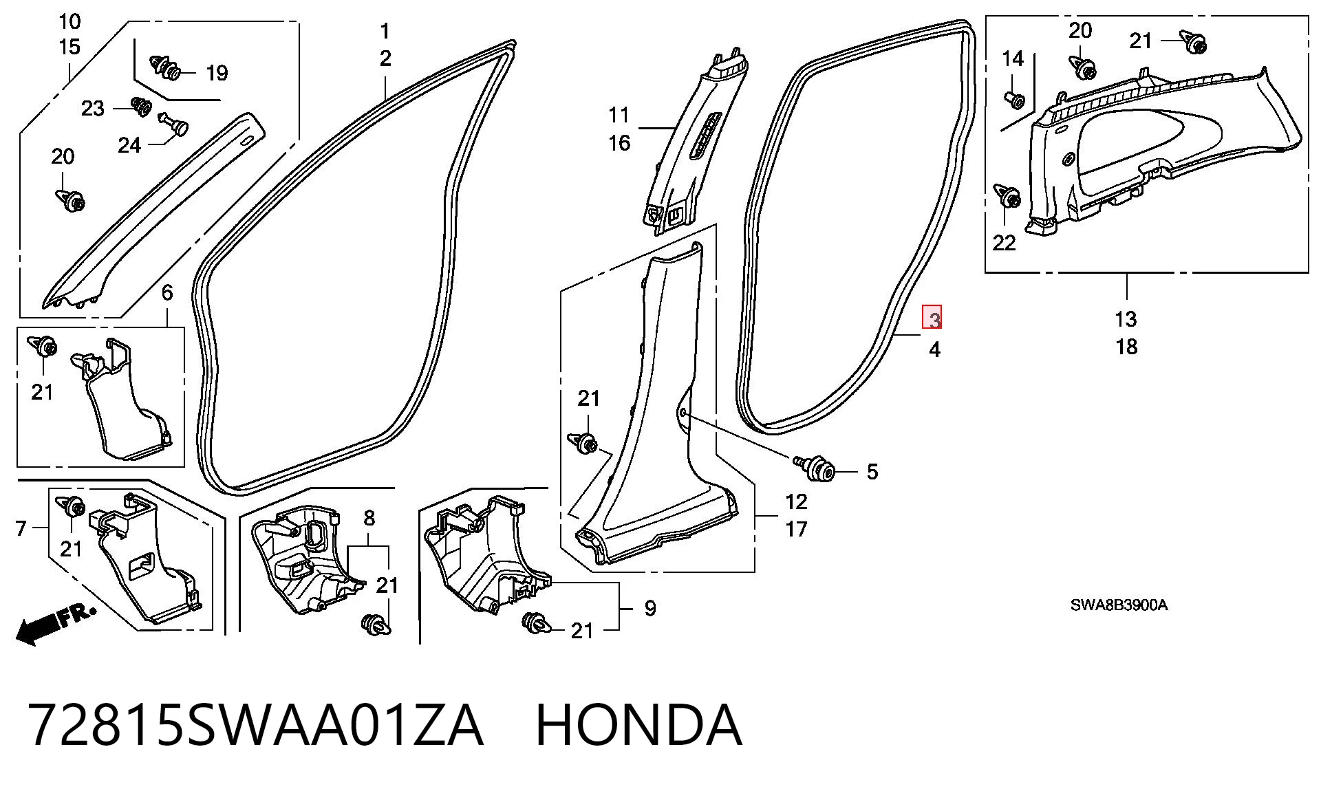 72815SWAA01ZA Honda 