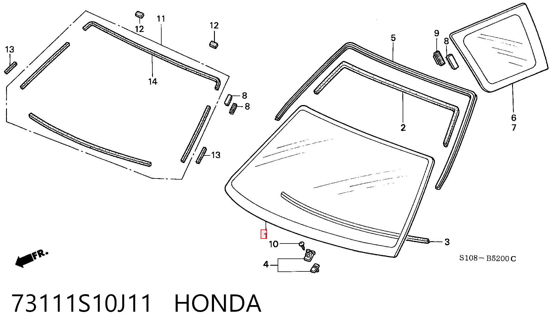 Автостекло на Honda CR-V I RD