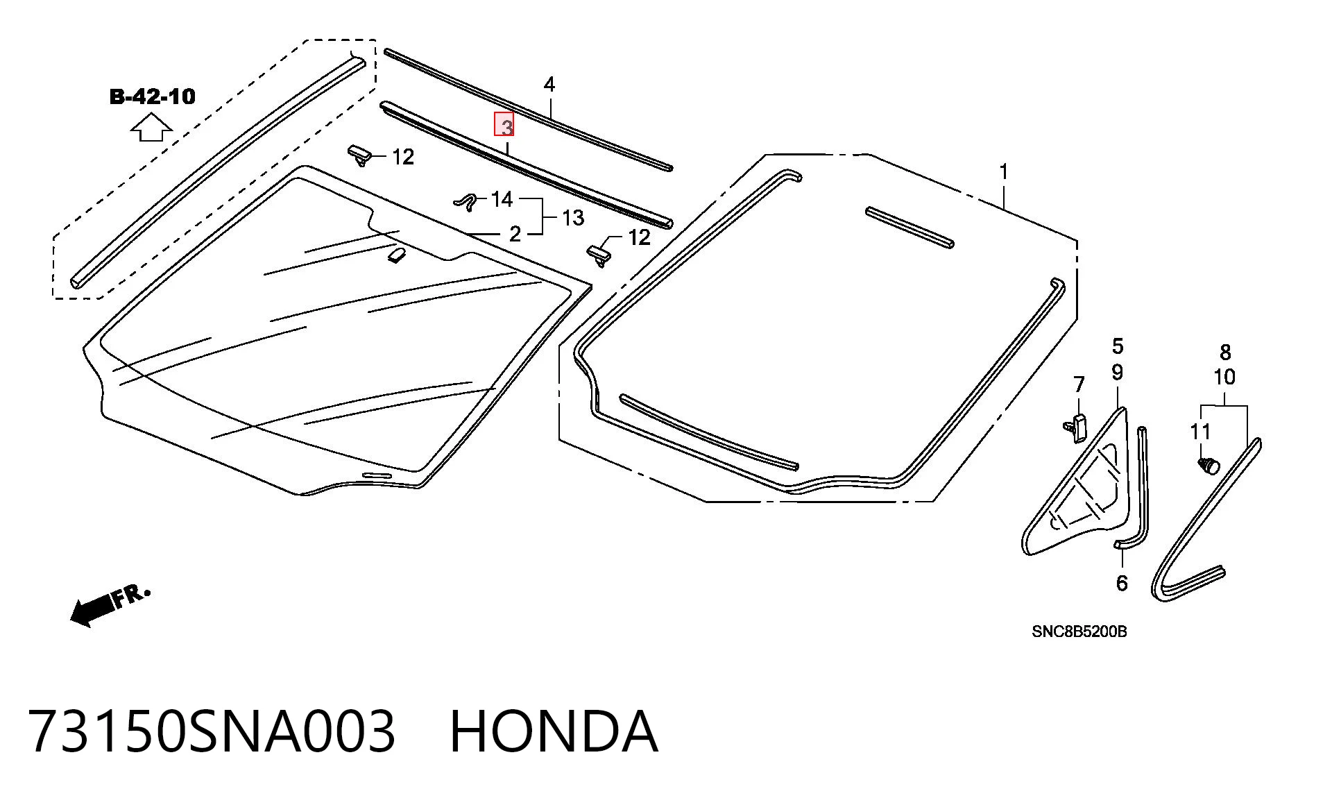GS3011P133X Icor Защитная накладка переднего стекла