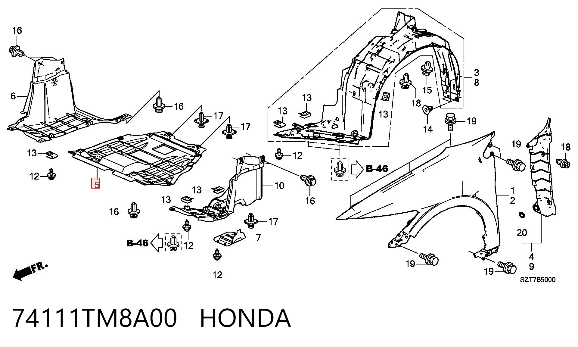 74111TM8A00 Honda 