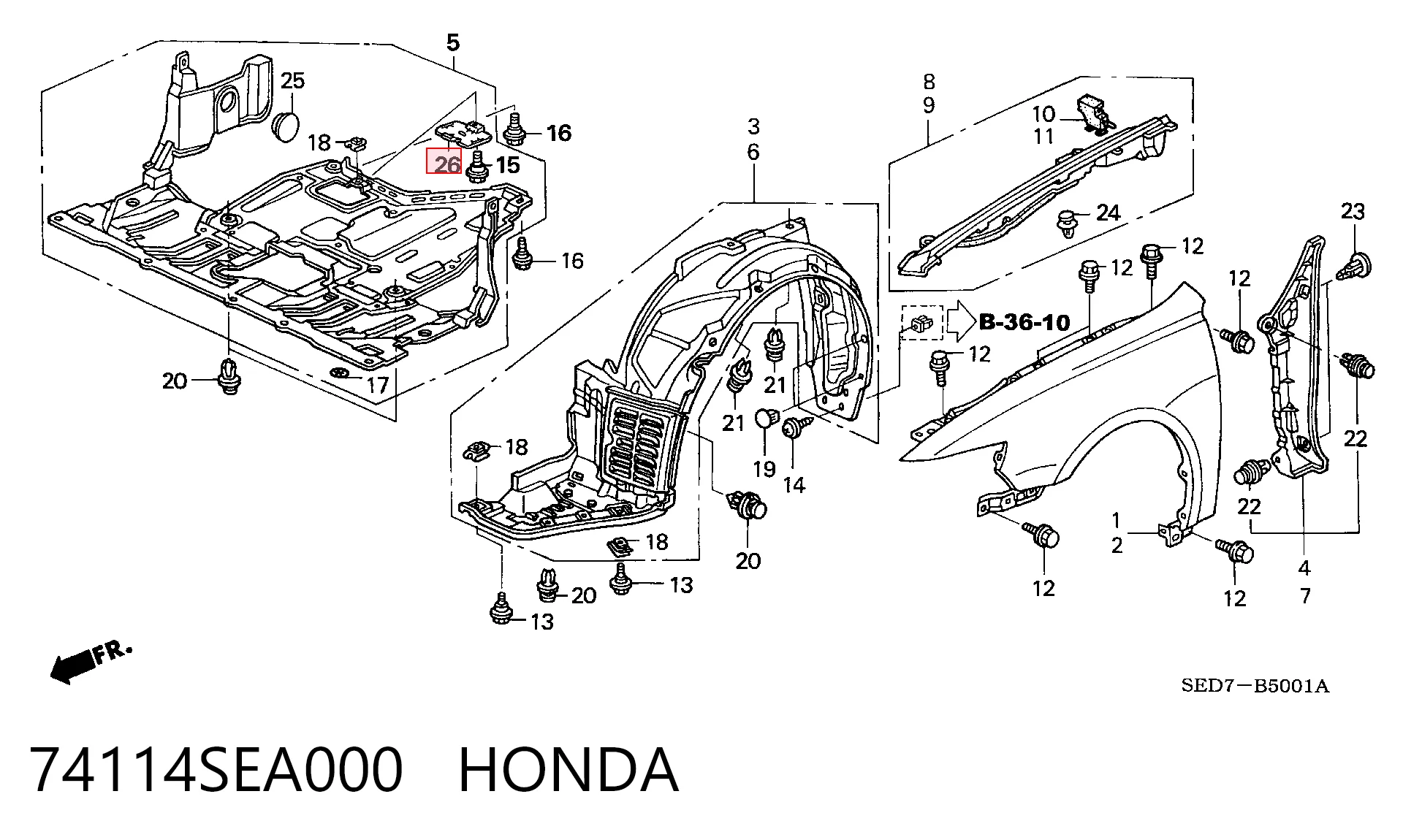 74114SEA000 Honda