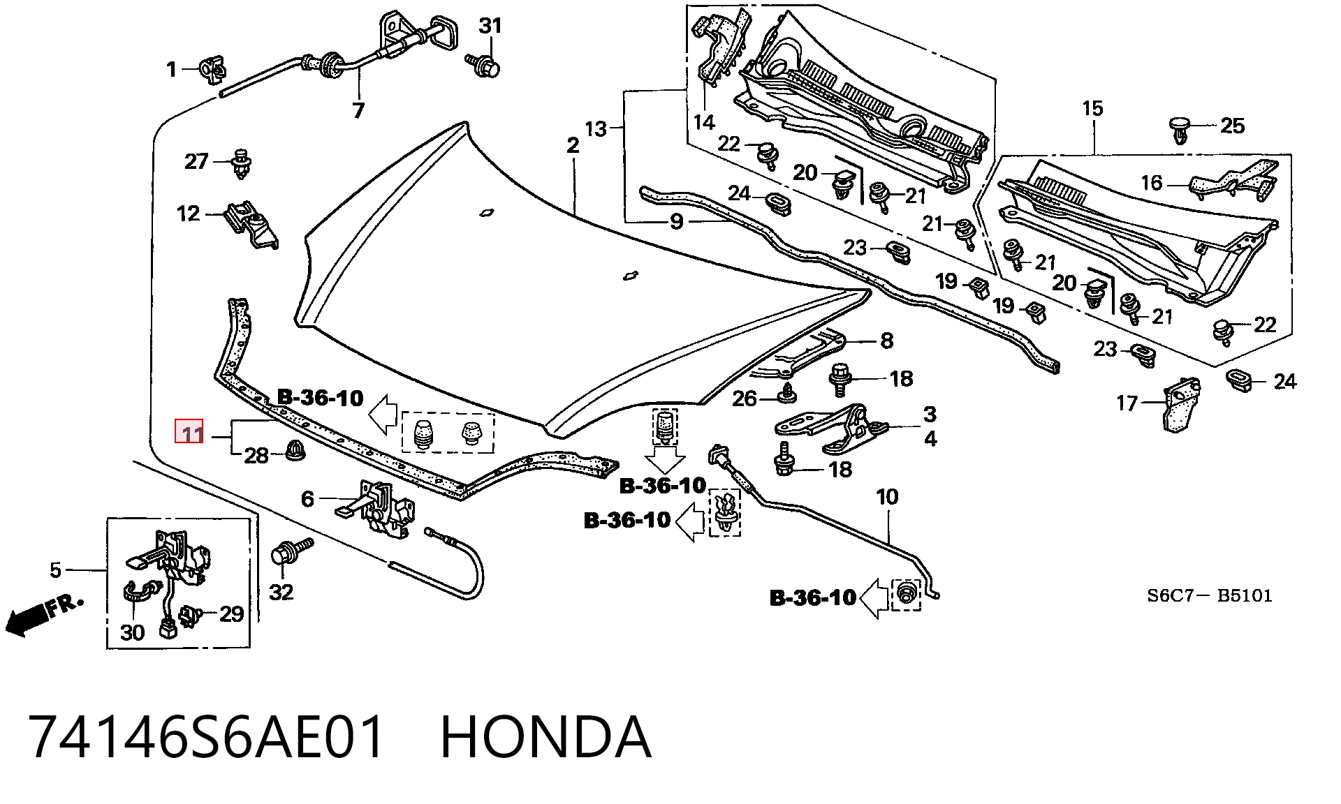 74146S6AE01 Honda