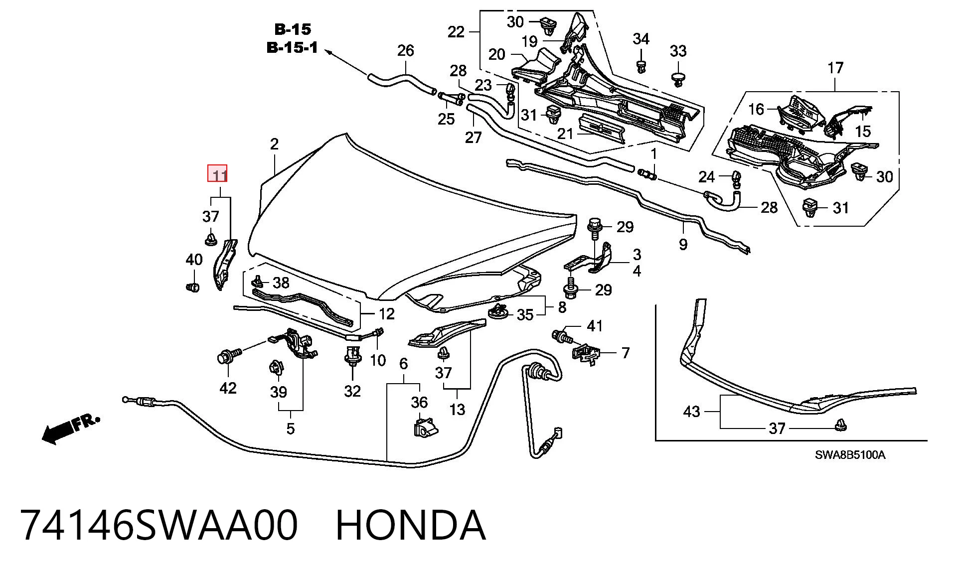 74146SWAA00 Honda 