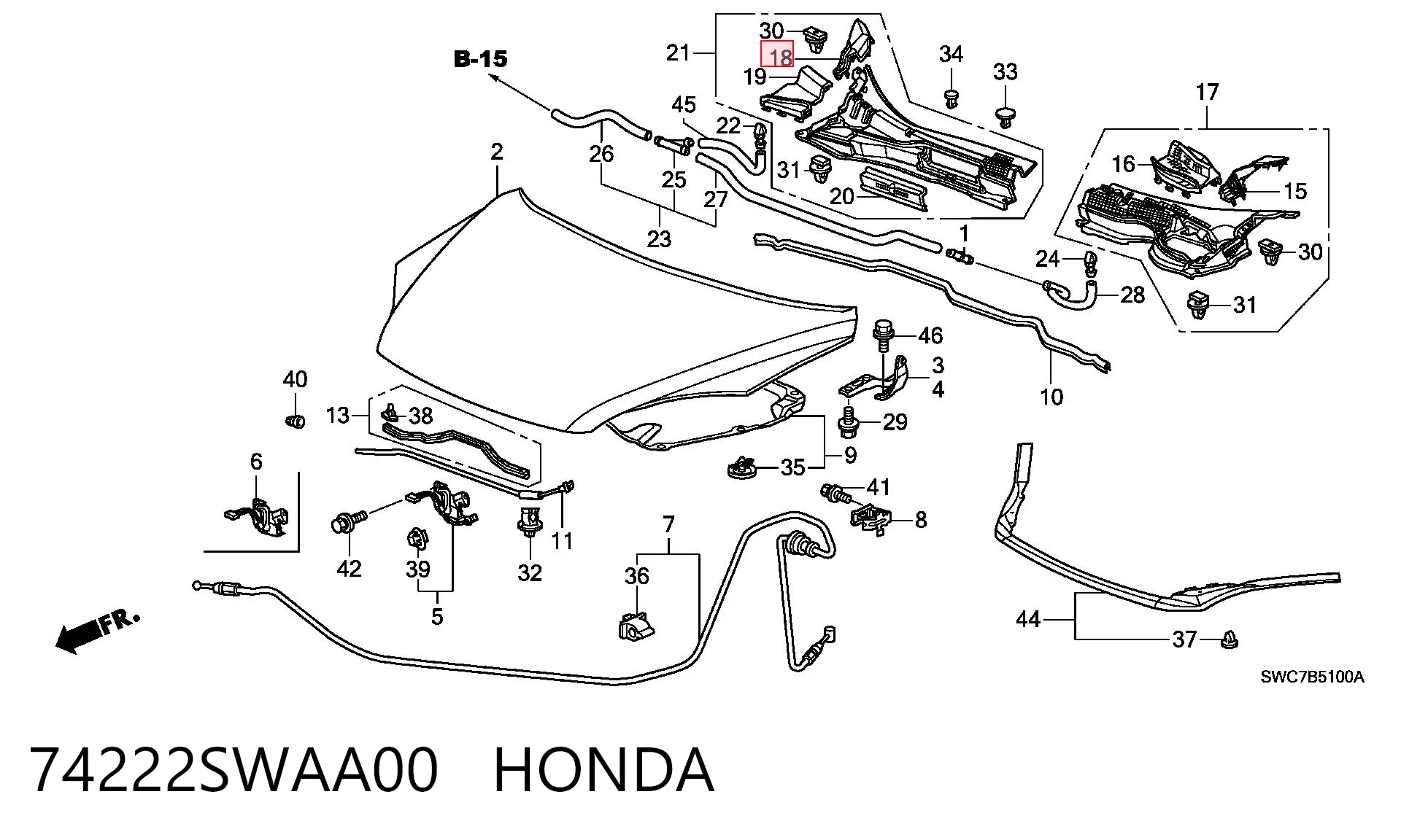 74222SWAA00 Honda 