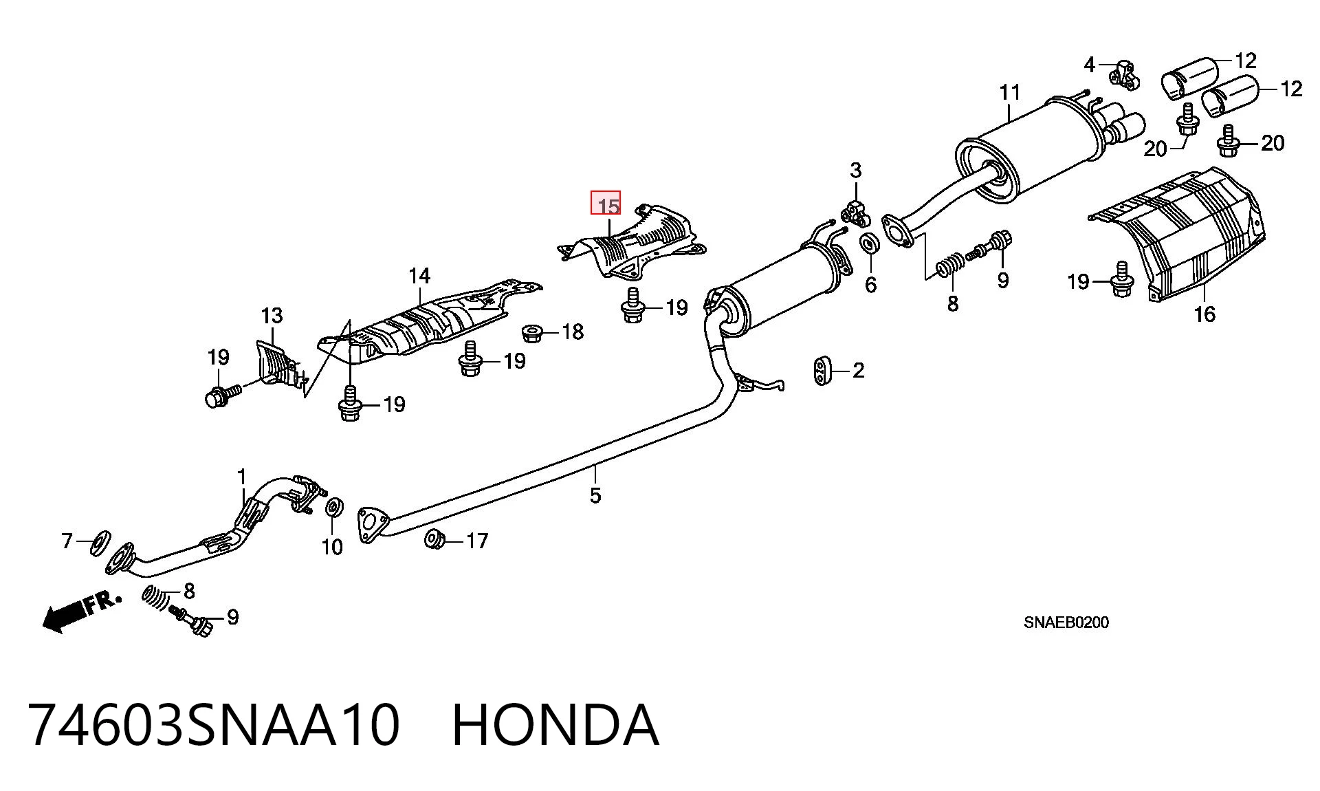 74603SNAA10 Honda 