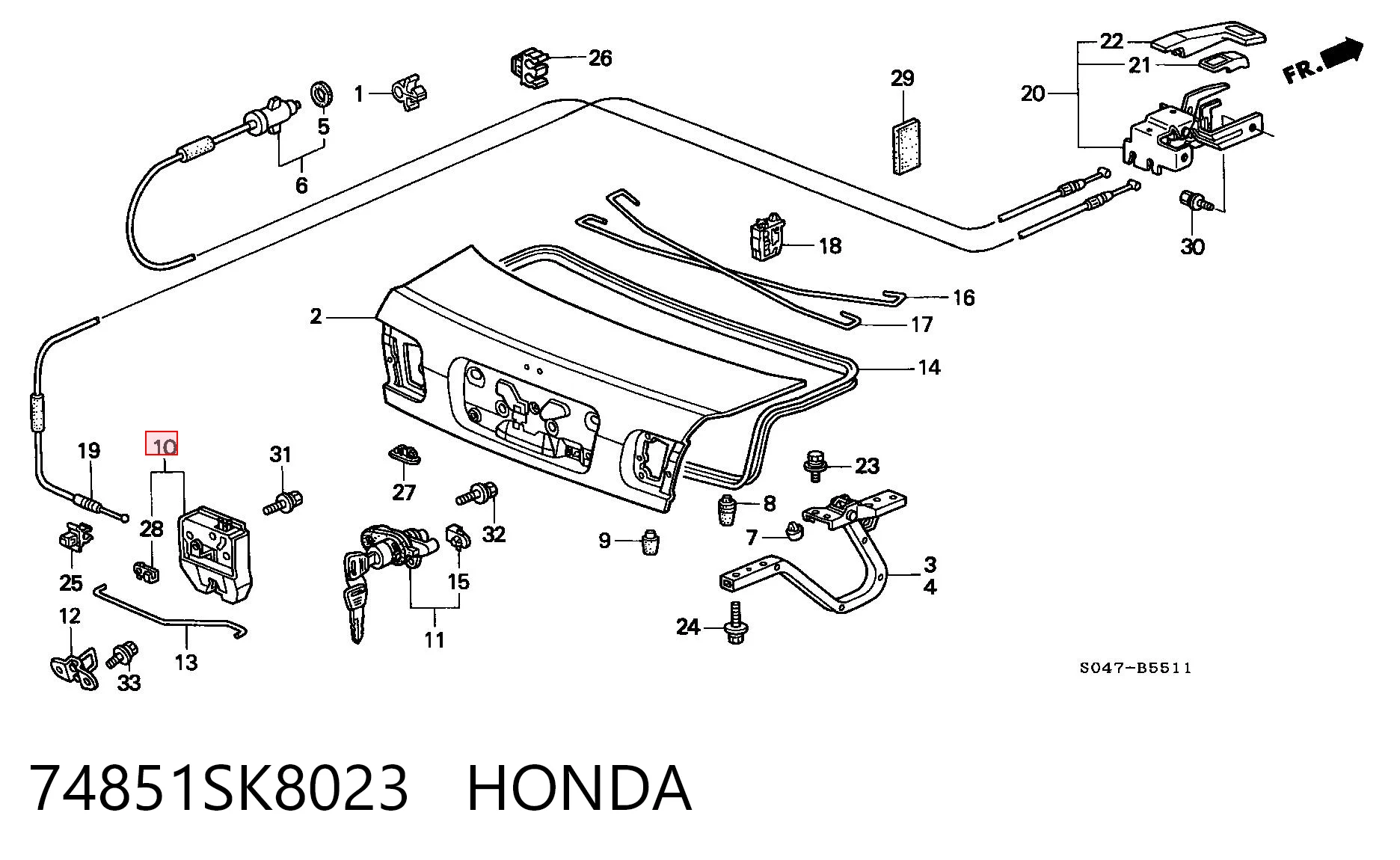 74851SK8023 Honda