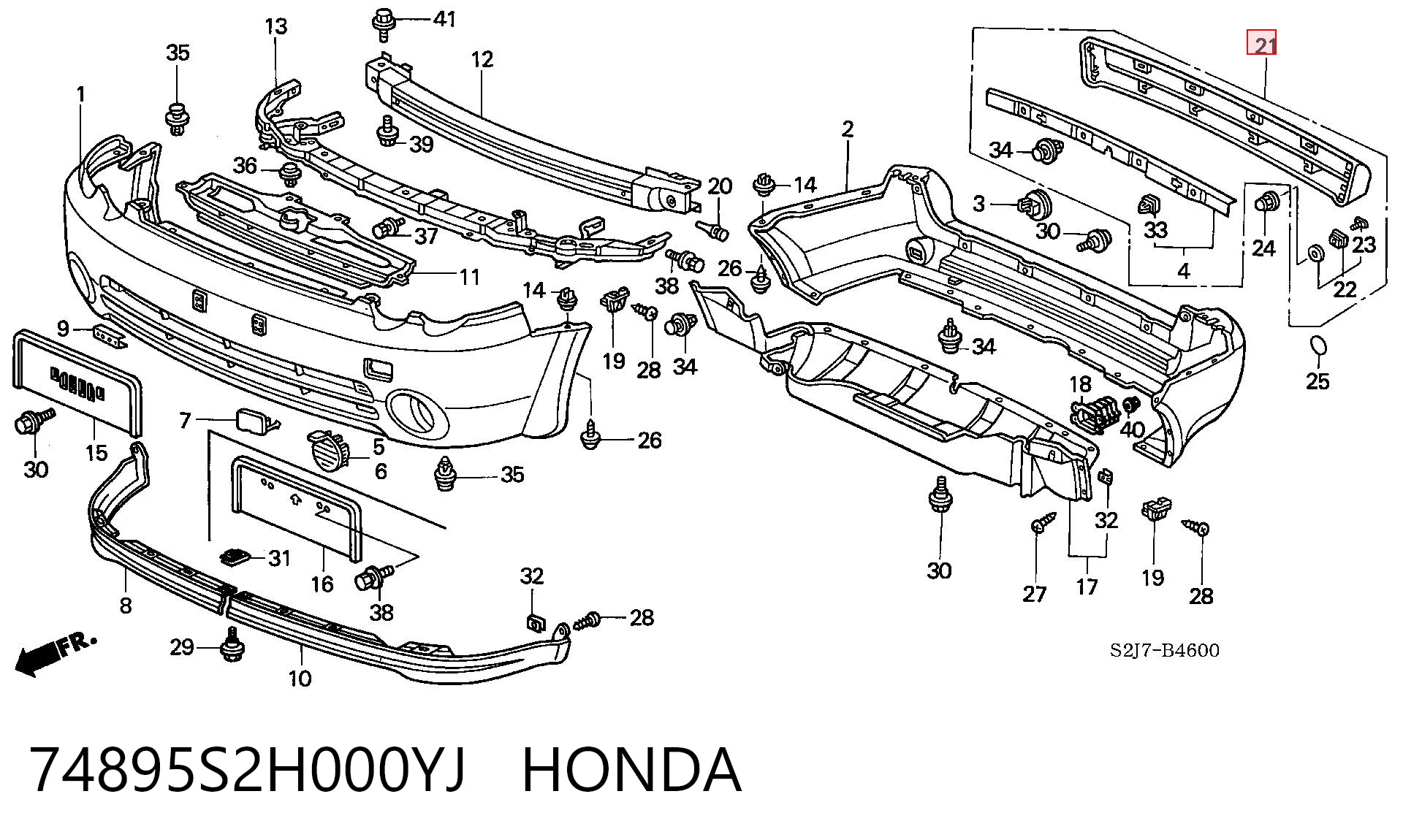 74895S2H000YJ Honda