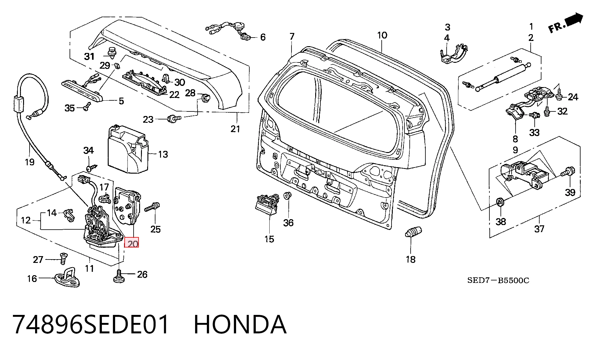 74896SEDE01 Honda 