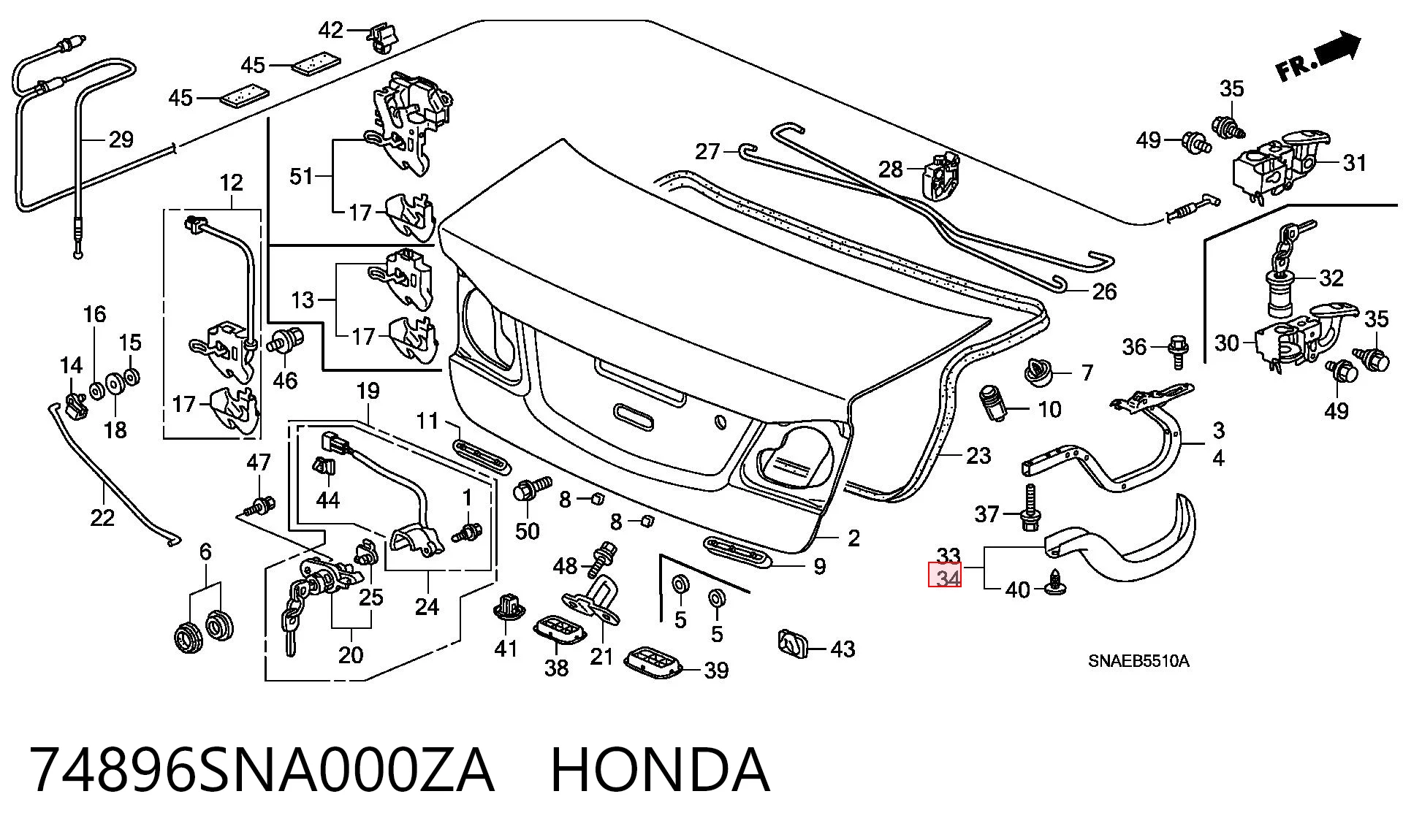 74896SNA000ZA Honda 