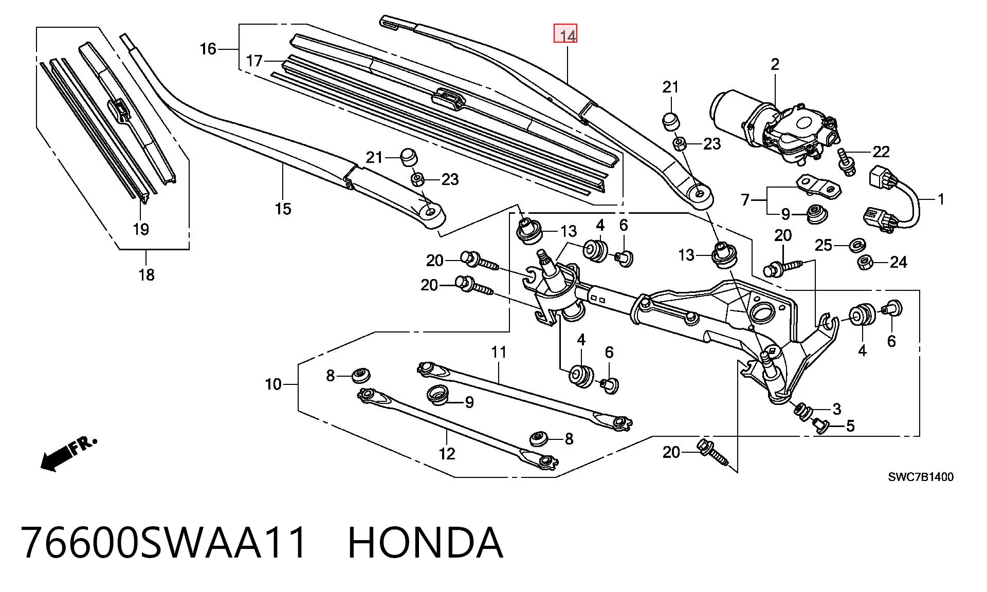 76600SWAA11 Honda 