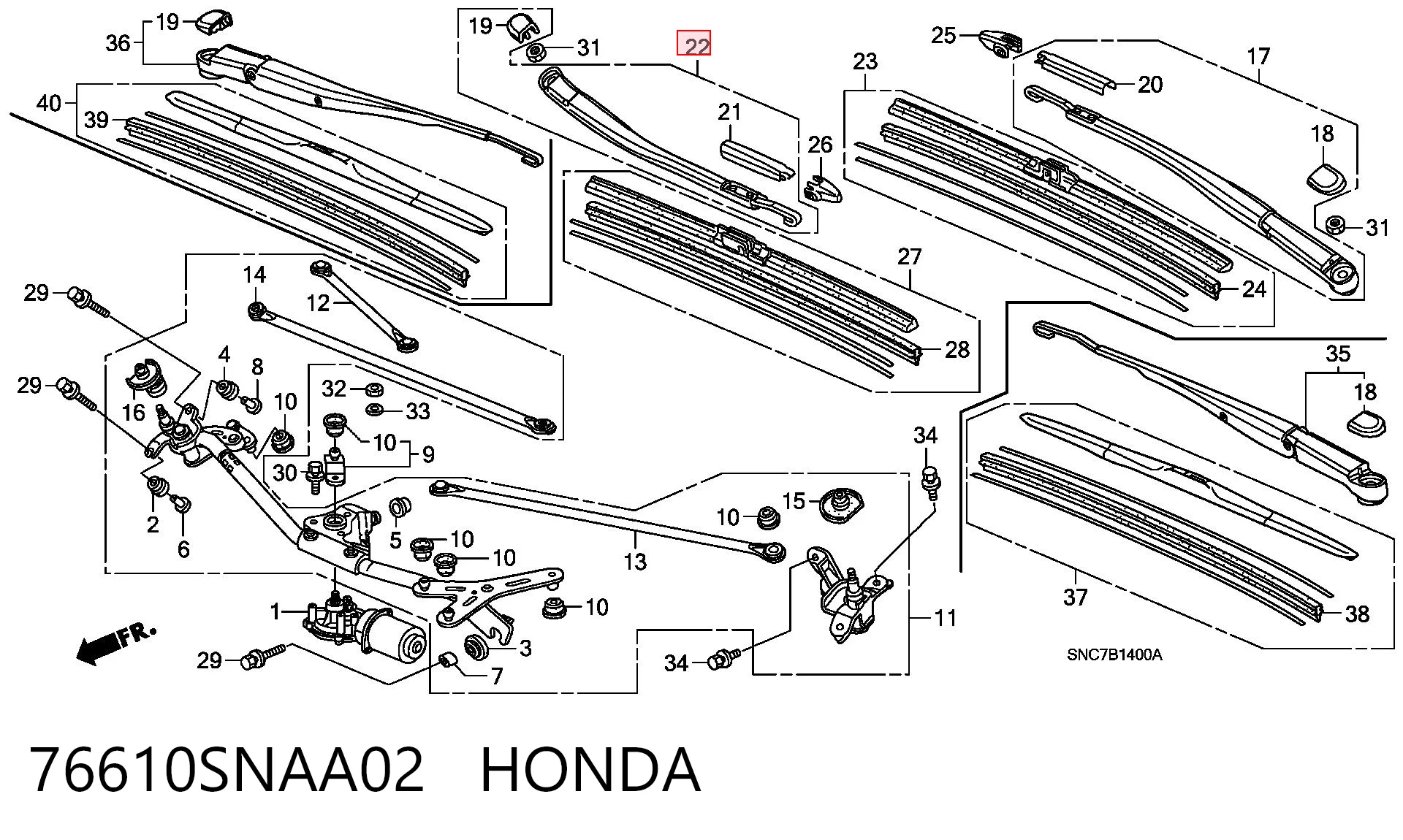 76610SNAA02 Honda 