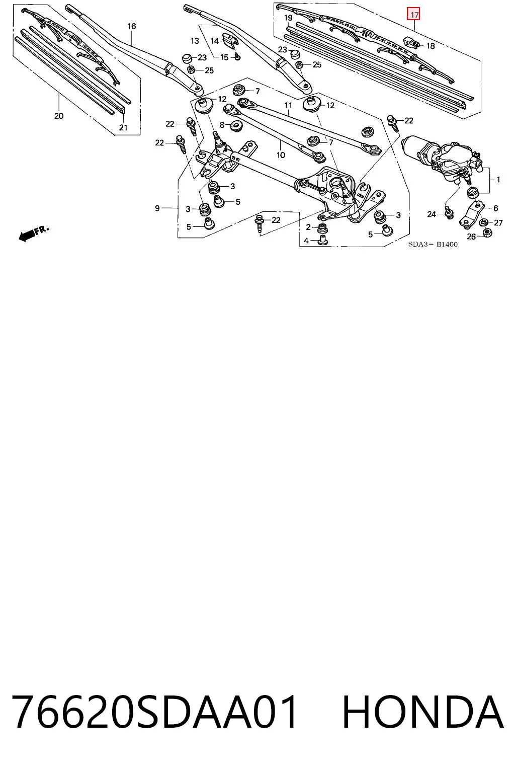 76620SDAA01 Honda 