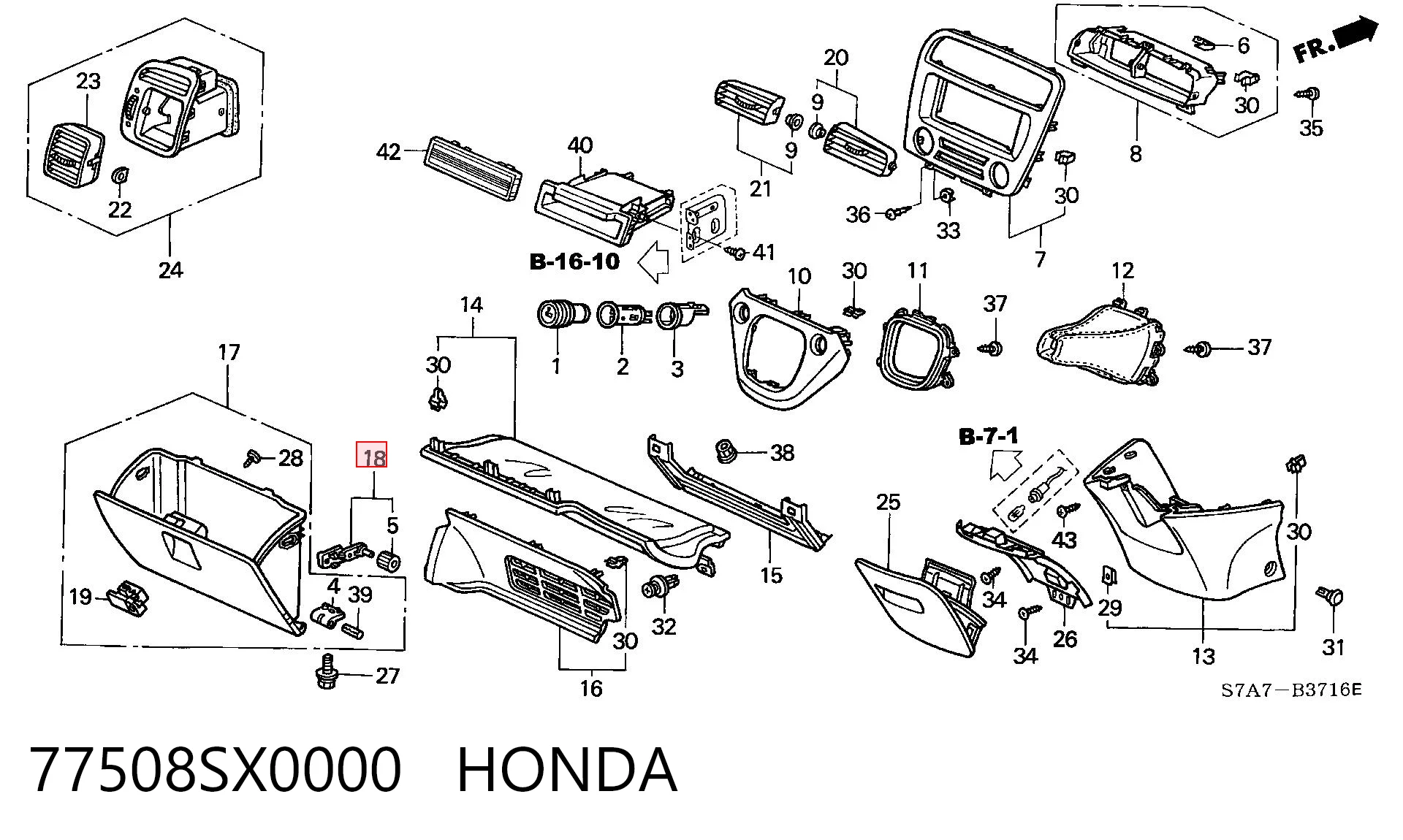 77508SX0000 Honda 
