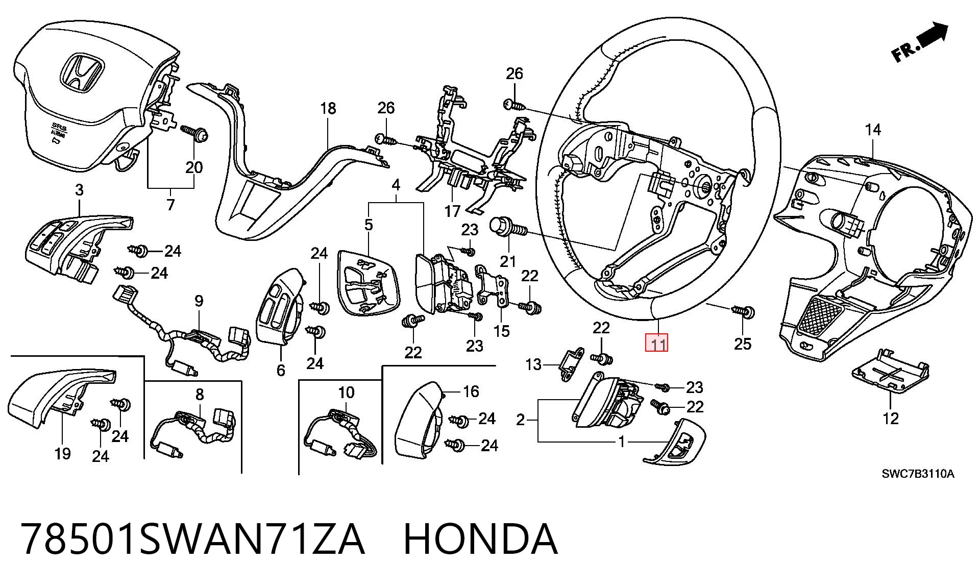 Колесо рулевое на Honda CR-V III RE