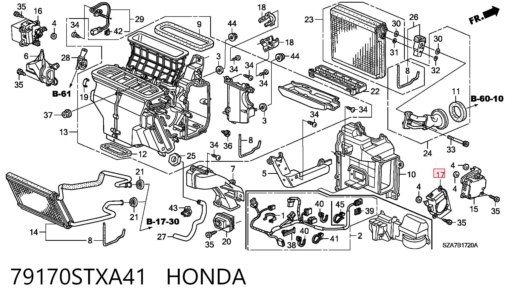  Honda 79170STXA41 цена, от 25.40 USD